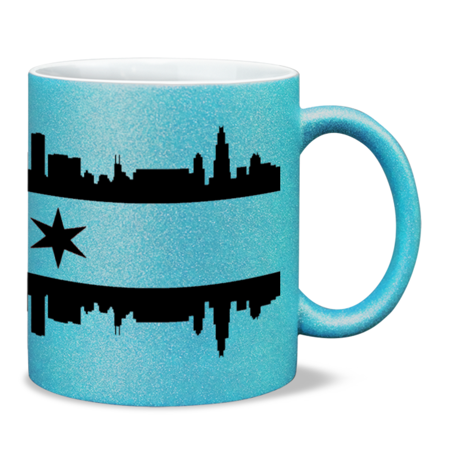 Chicago Skyline Flag 11oz Sparkling Mug