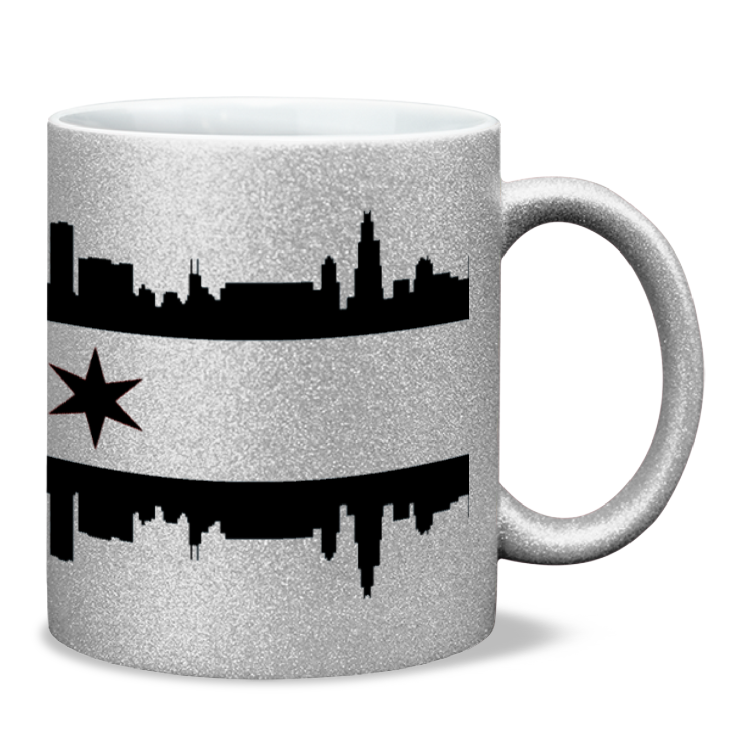 Chicago Skyline Flag 11oz Sparkling Mug