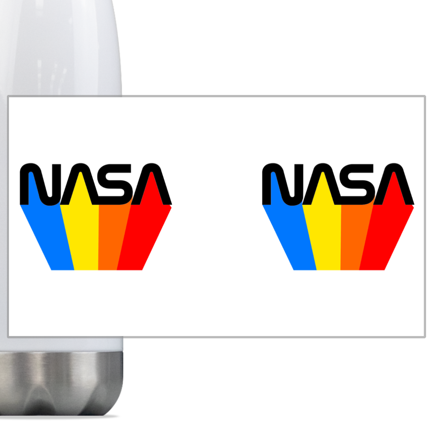 NASA 80's Retro Steel Slim Water Bottle