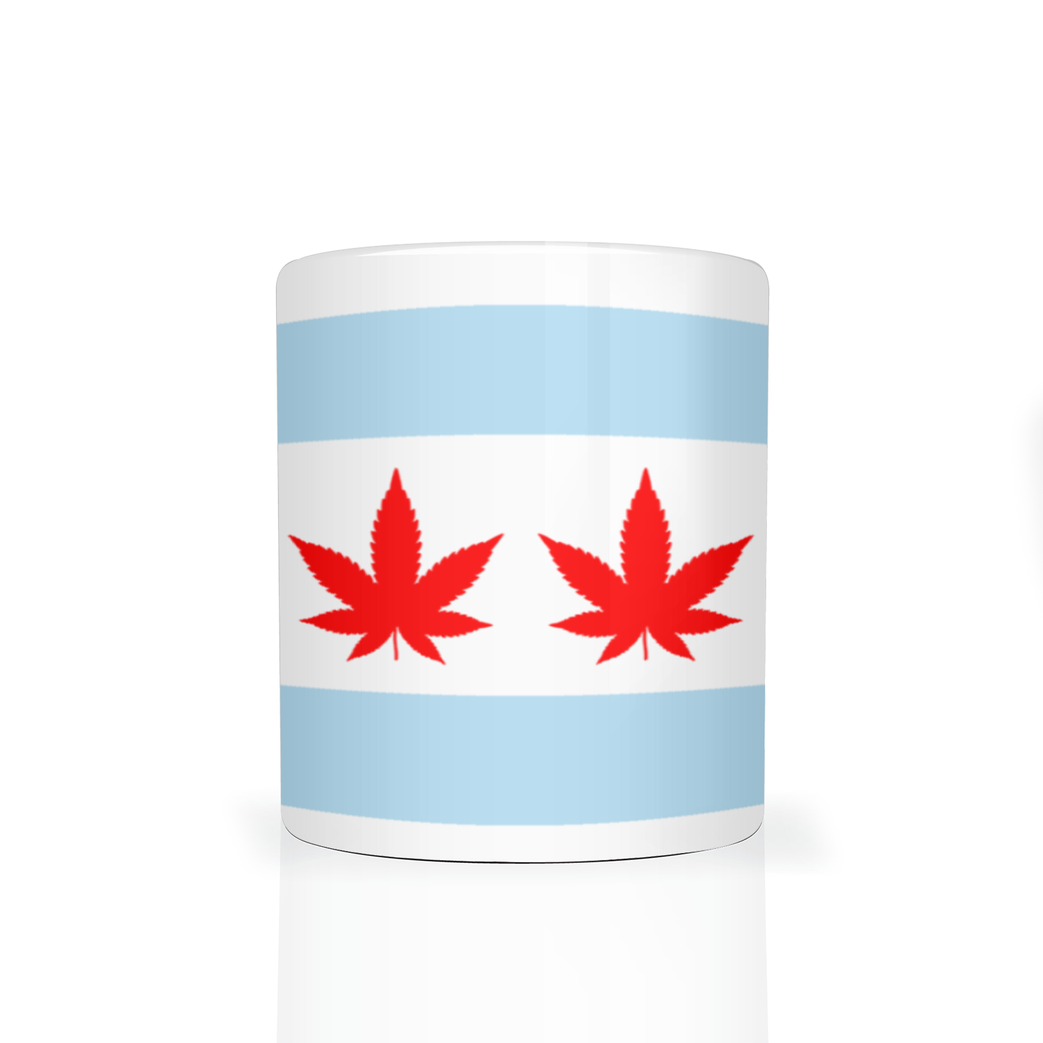 Chicago Flag Four Pot Leaf 11oz Mug