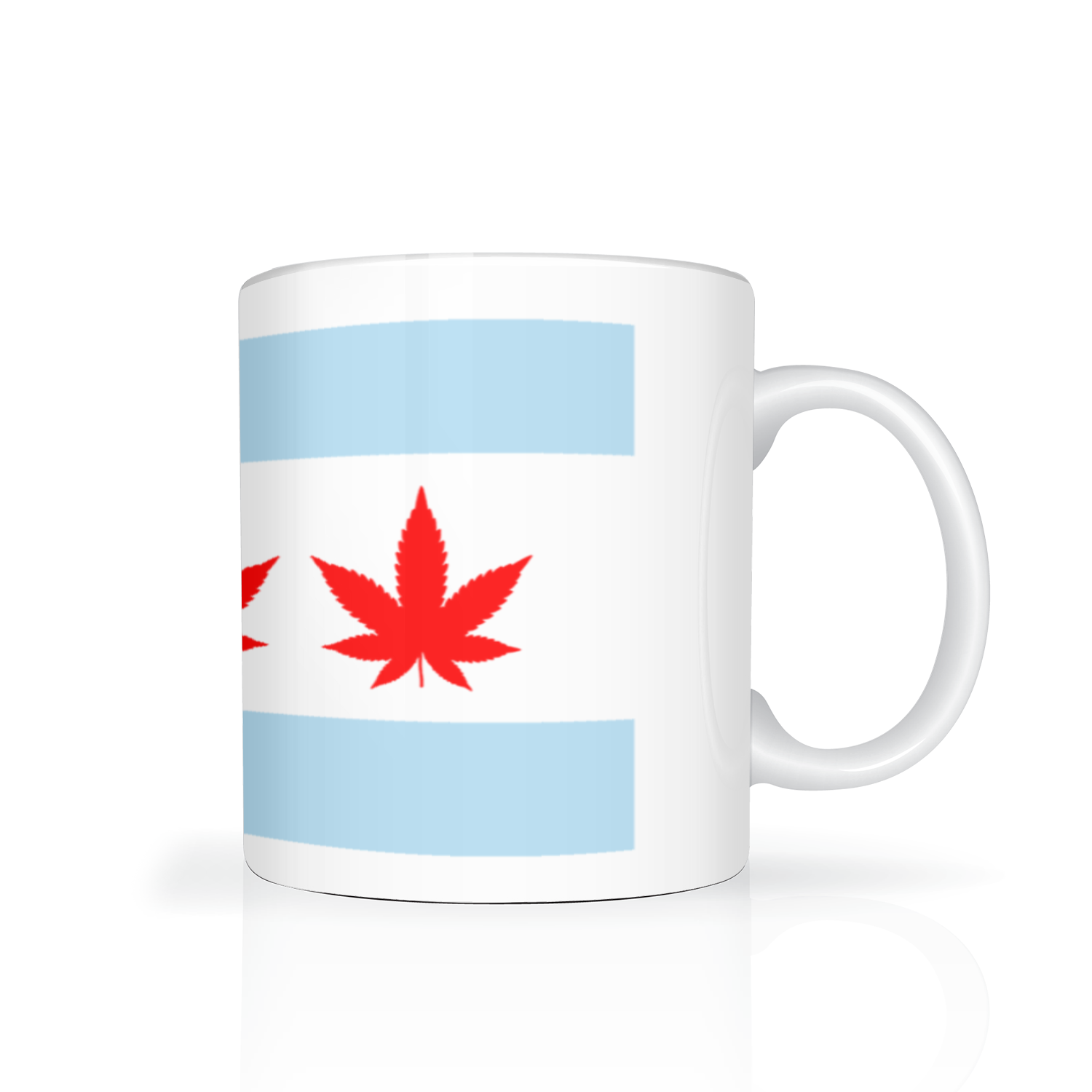 Chicago Flag Four Pot Leaf 11oz Mug