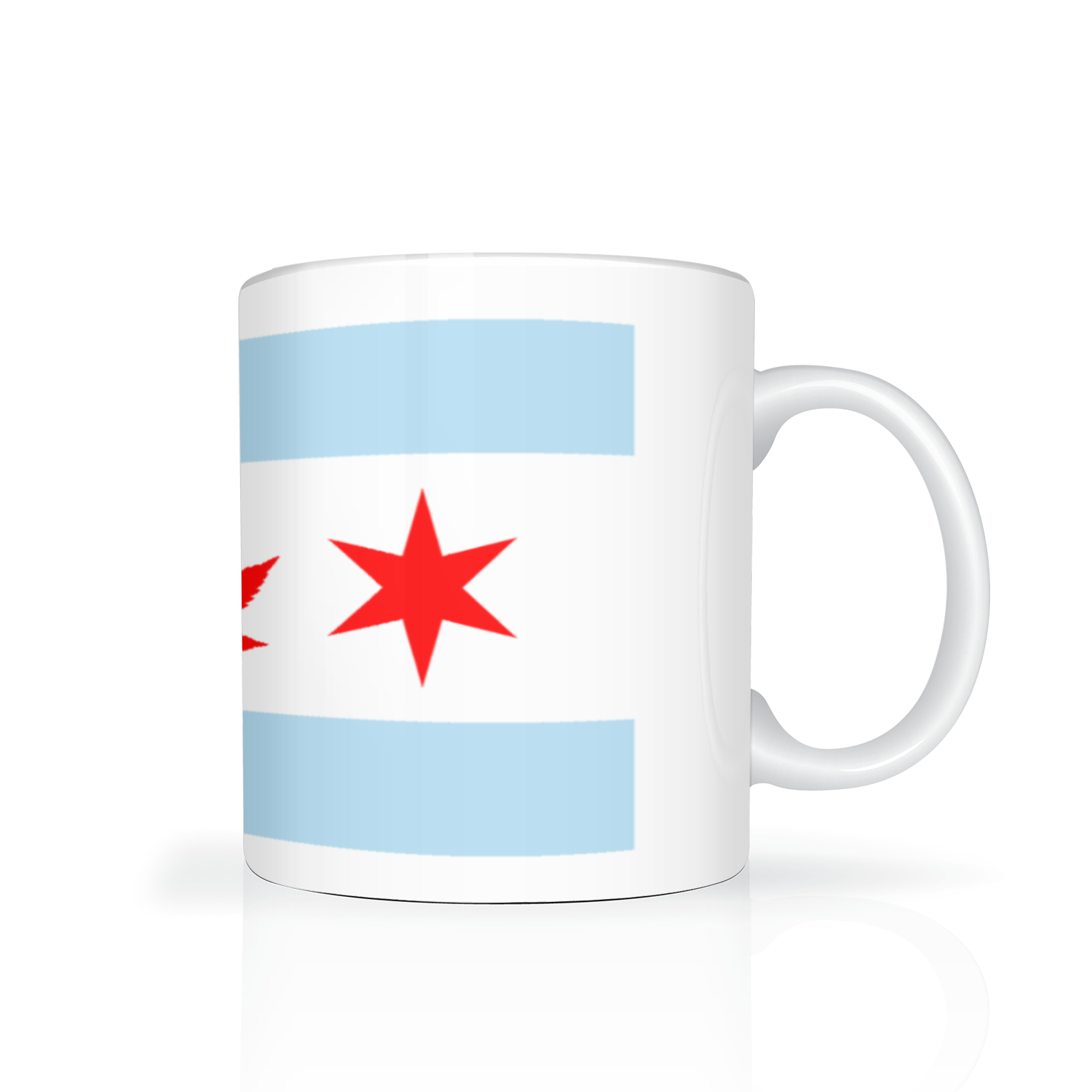 Chicago Flag Single Pot Leaf 11oz Mug
