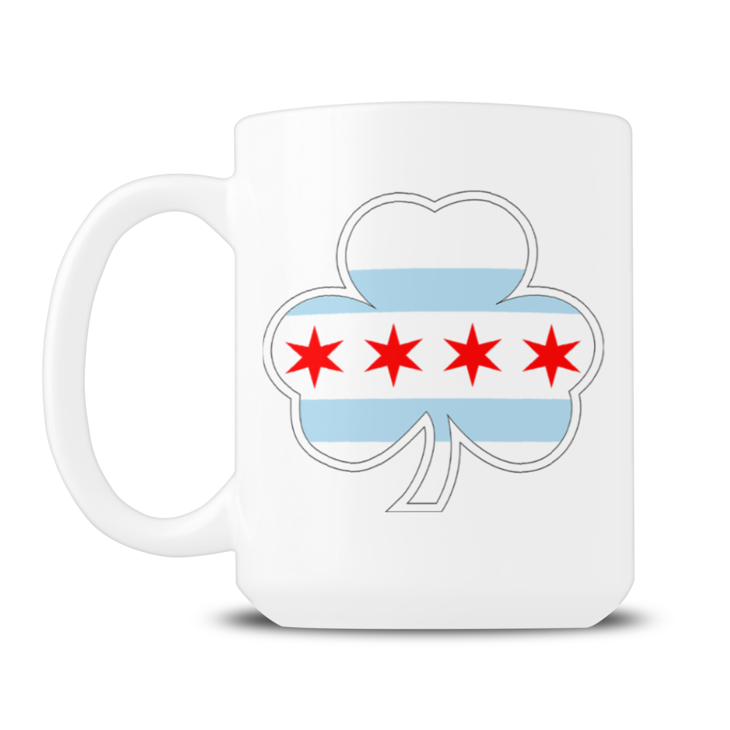 Chicago Flag Shamrock St. Patty's 15oz Mug