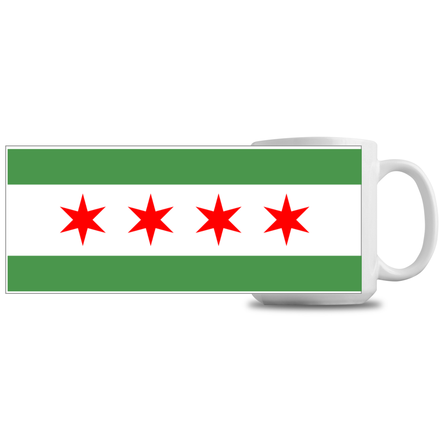 Chicago Flag Green River 15oz Mug
