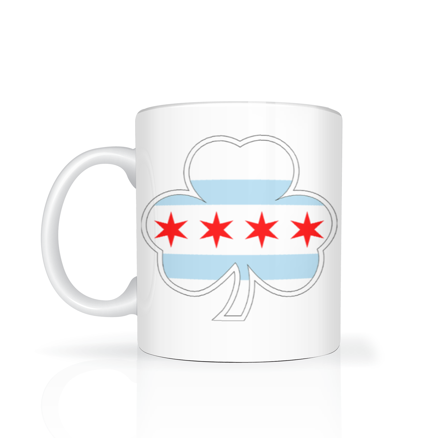 Chicago Flag Shamrock St. Patty's 11oz 2 Tone Mug