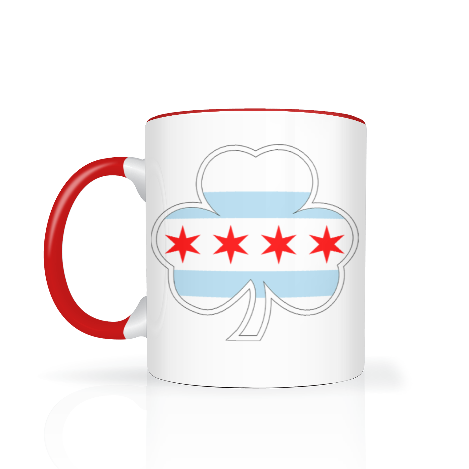 Chicago Flag Shamrock St. Patty's 11oz 2 Tone Mug