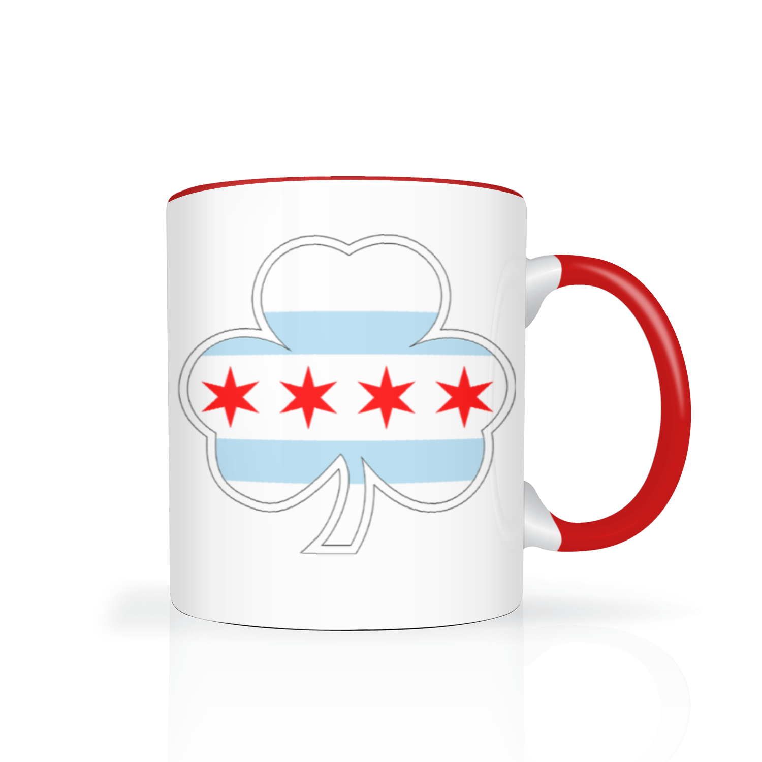 Chicago Flag Shamrock St. Patty's 11oz 2 Tone Mug