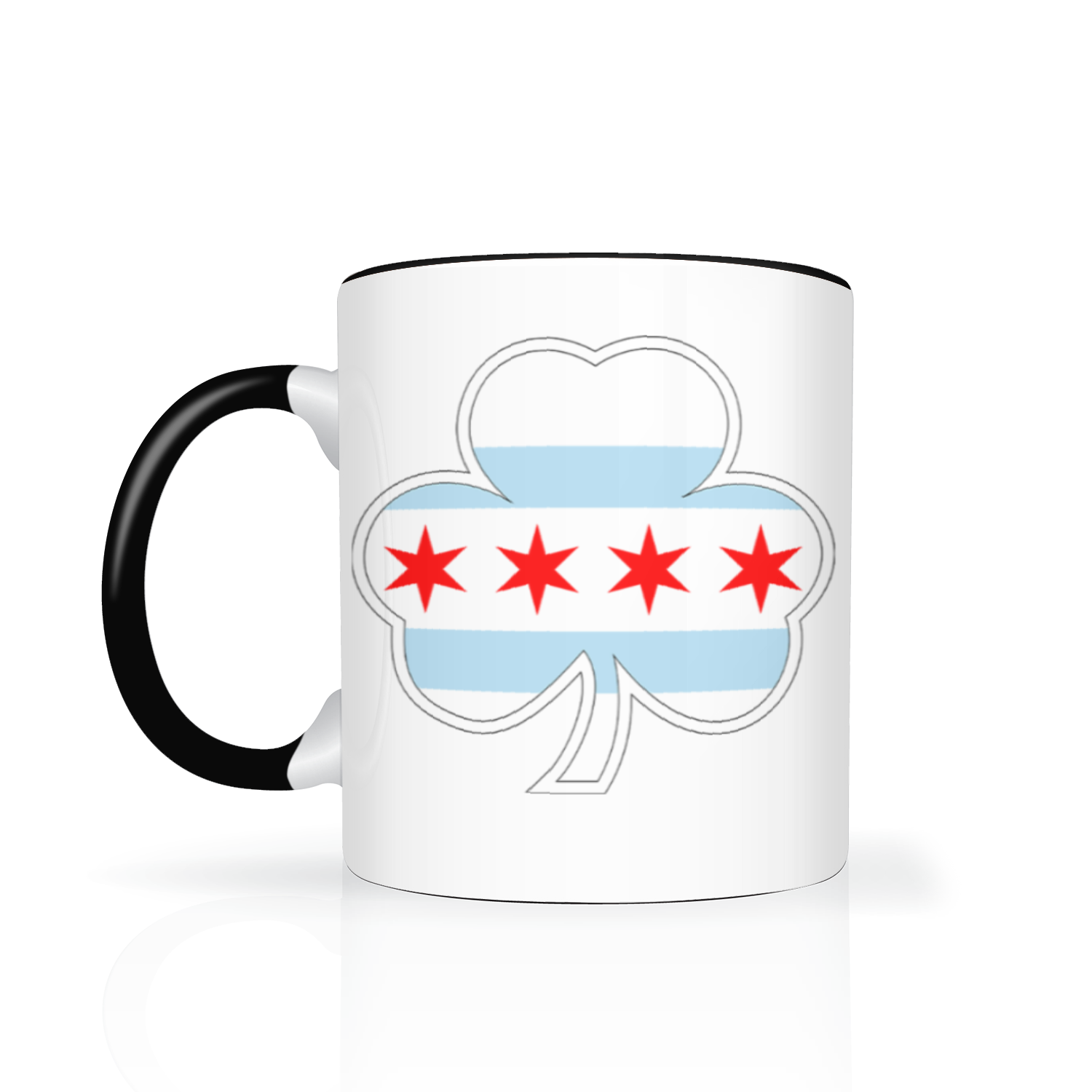 Chicago Flag Shamrock St. Patty's 11oz 2 Tone Mug