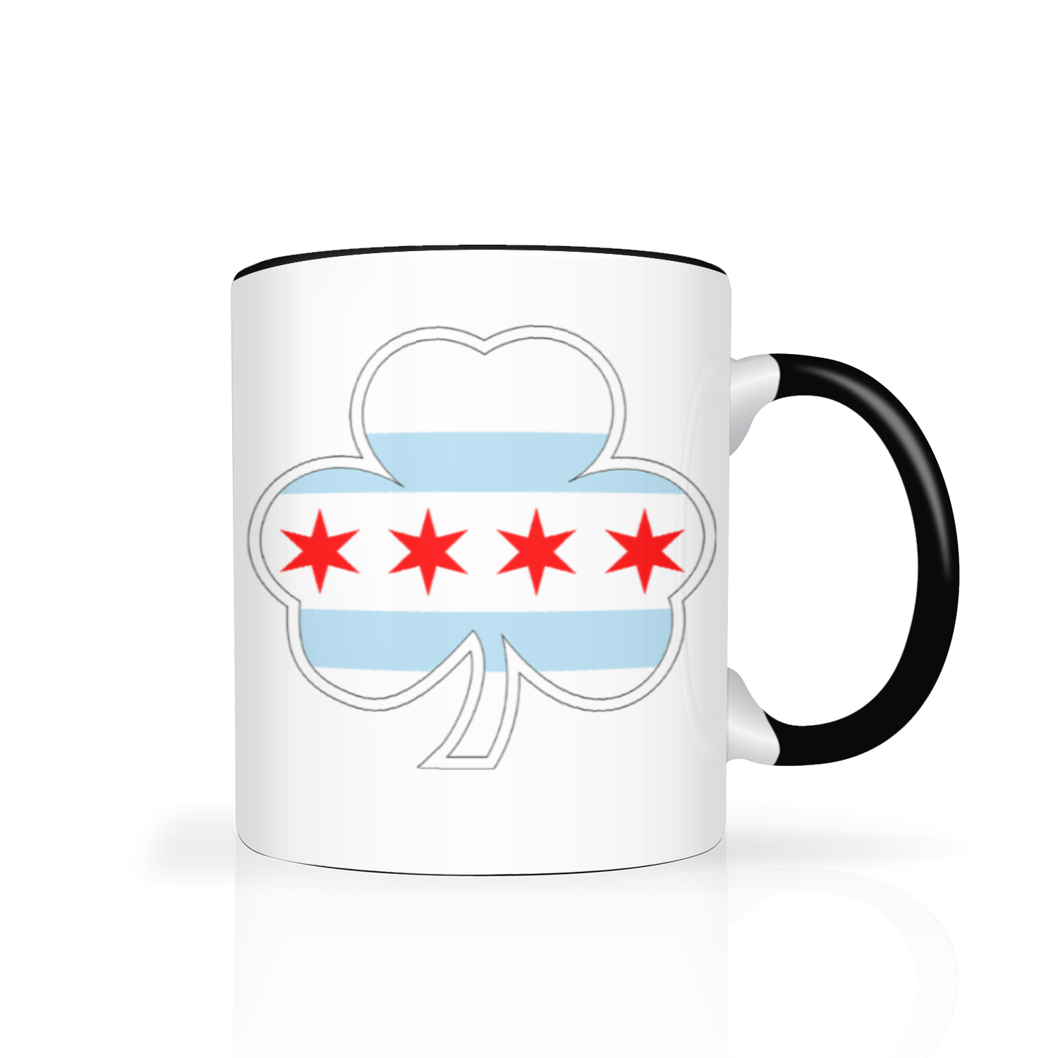 Chicago Flag Shamrock St. Patty's 11oz 2 Tone Mug