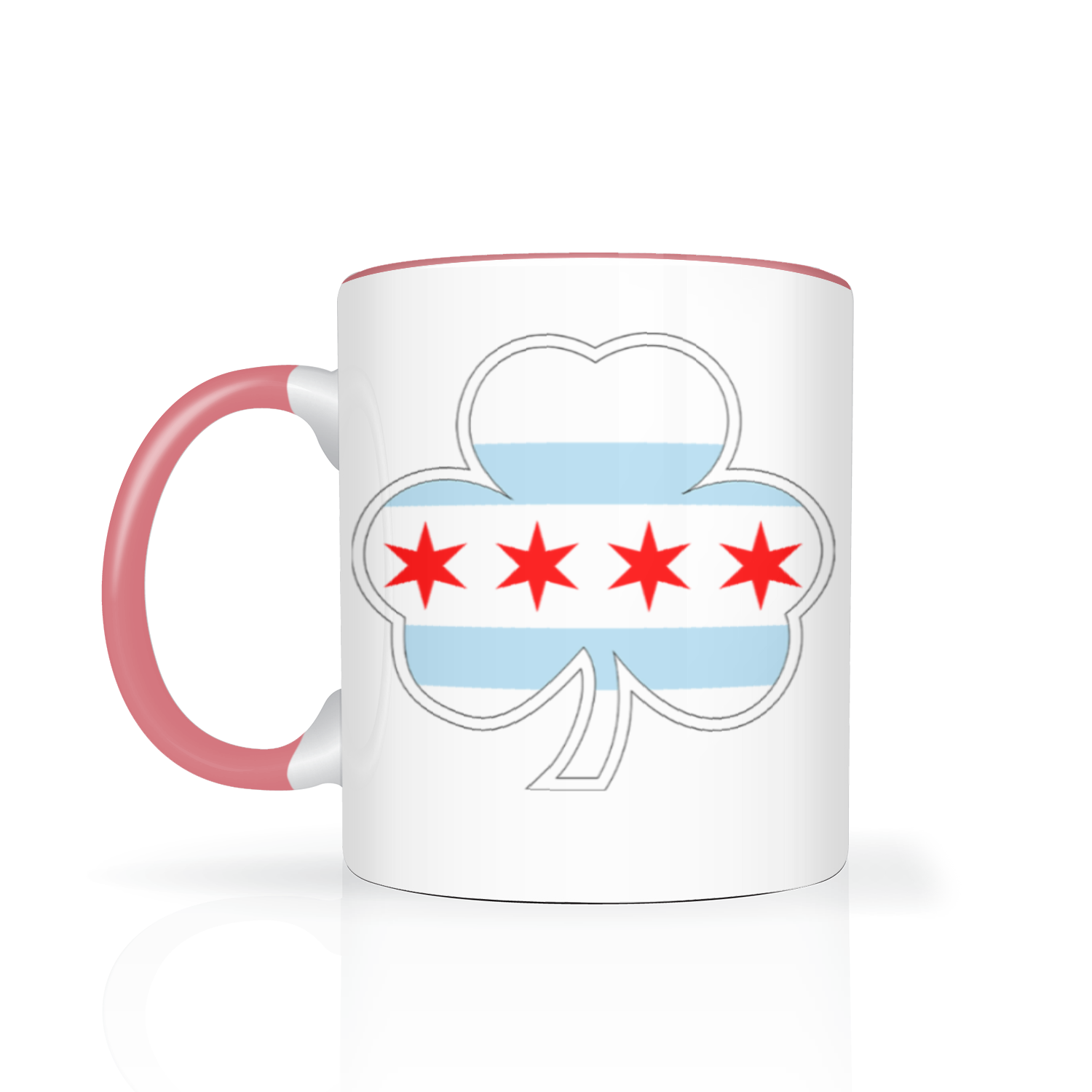 Chicago Flag Shamrock St. Patty's 11oz 2 Tone Mug