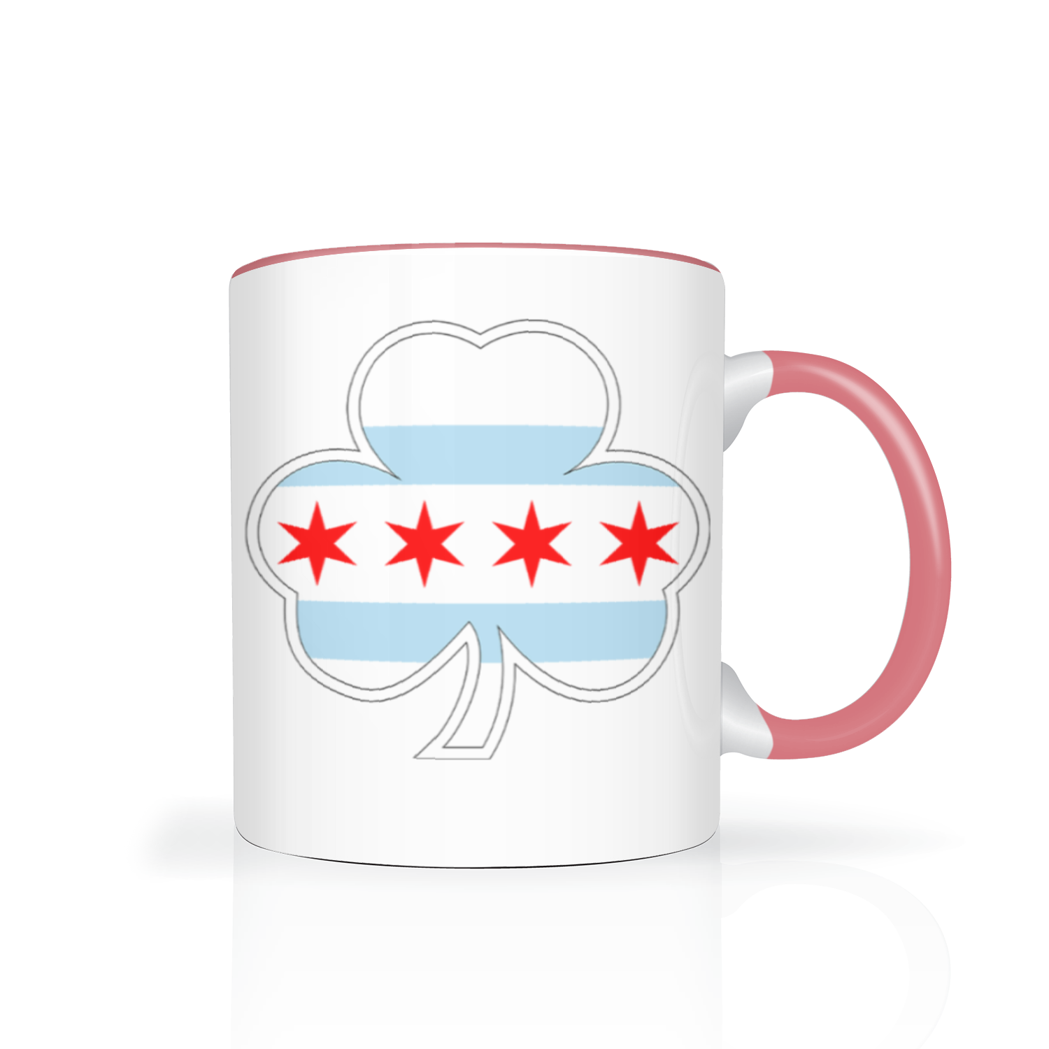 Chicago Flag Shamrock St. Patty's 11oz 2 Tone Mug