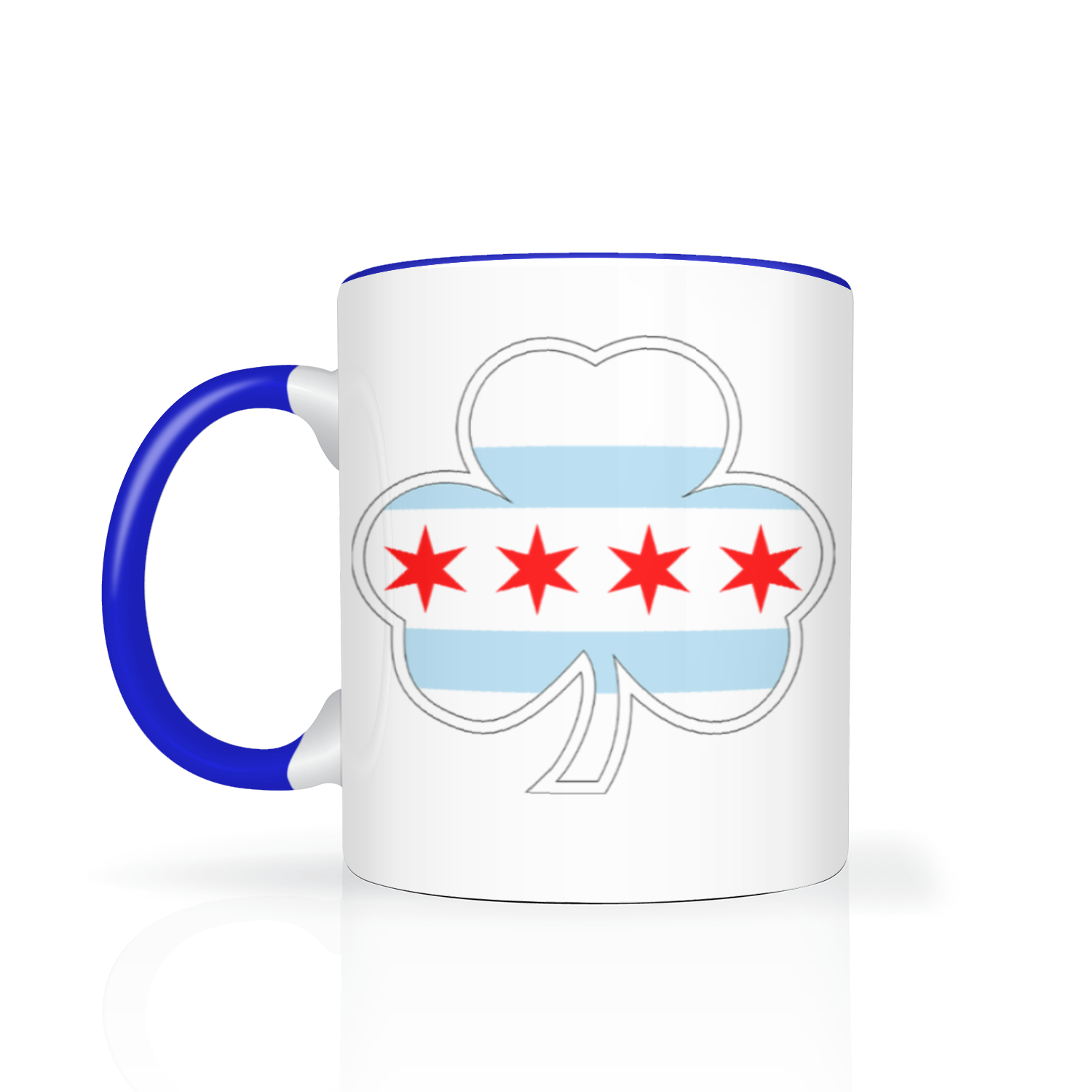Chicago Flag Shamrock St. Patty's 11oz 2 Tone Mug