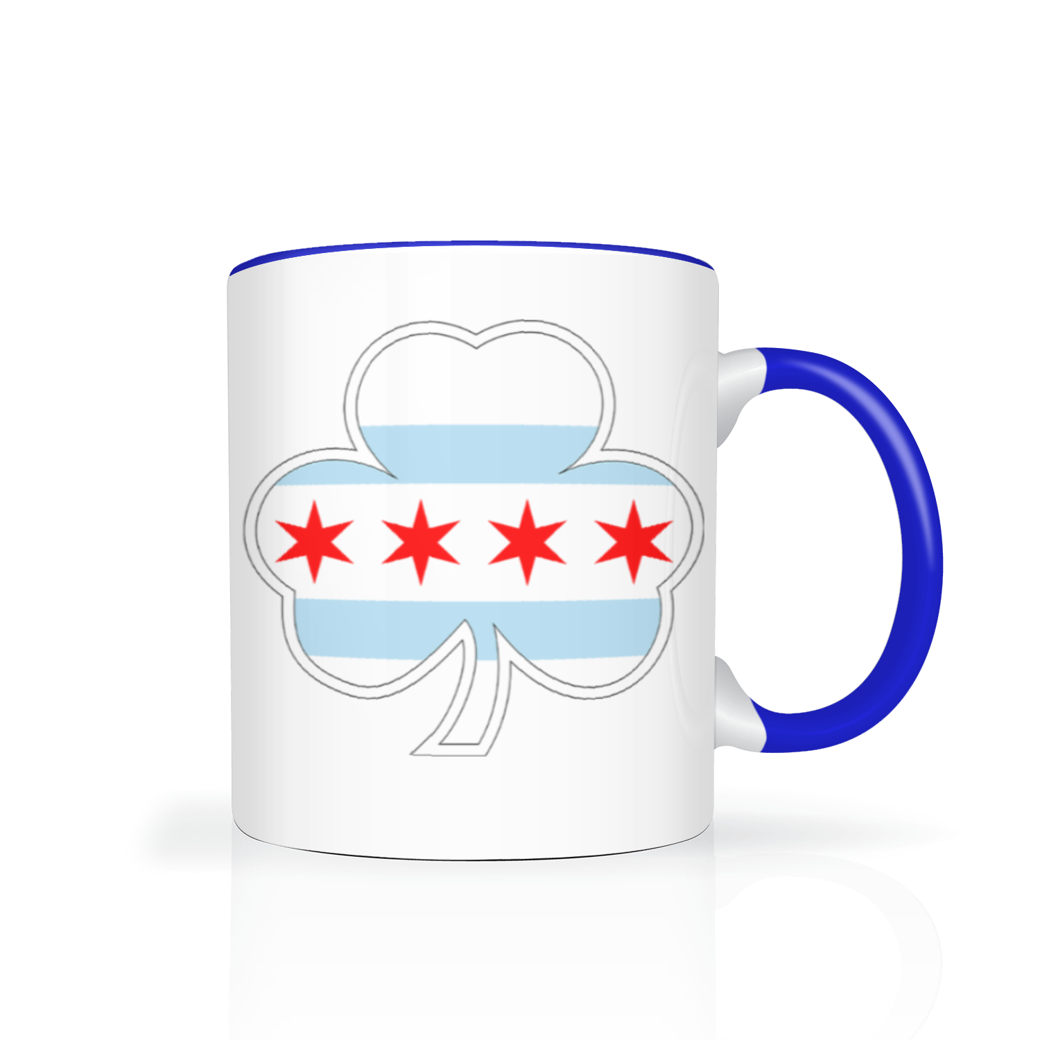 Chicago Flag Shamrock St. Patty's 11oz 2 Tone Mug