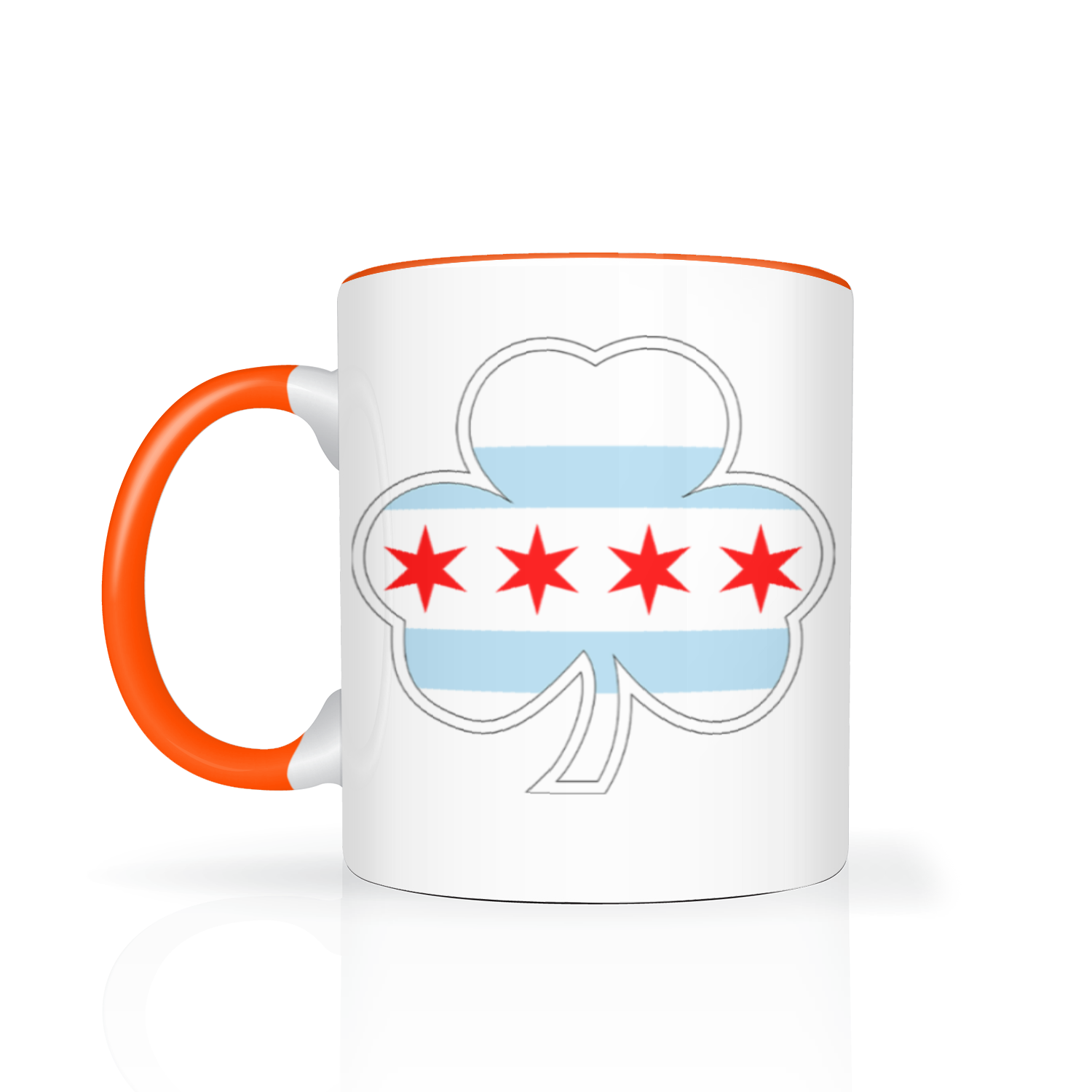 Chicago Flag Shamrock St. Patty's 11oz 2 Tone Mug