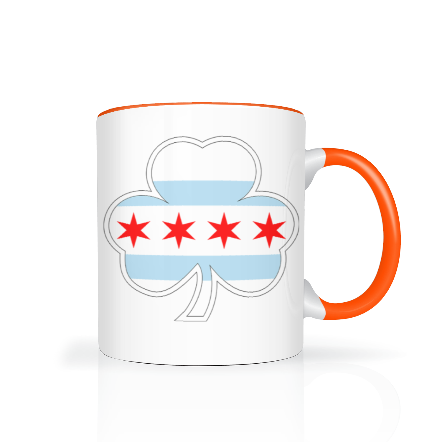 Chicago Flag Shamrock St. Patty's 11oz 2 Tone Mug