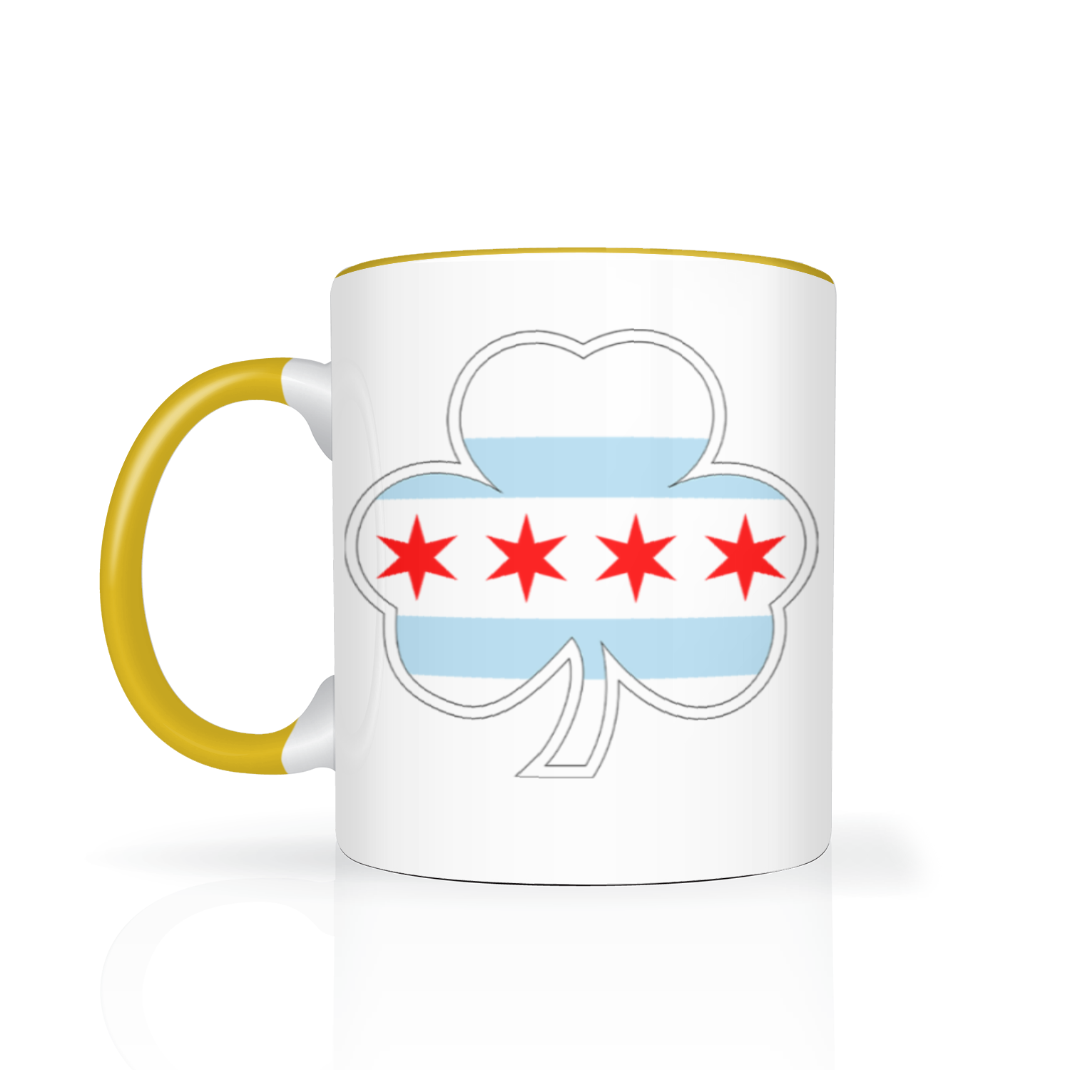 Chicago Flag Shamrock St. Patty's 11oz 2 Tone Mug