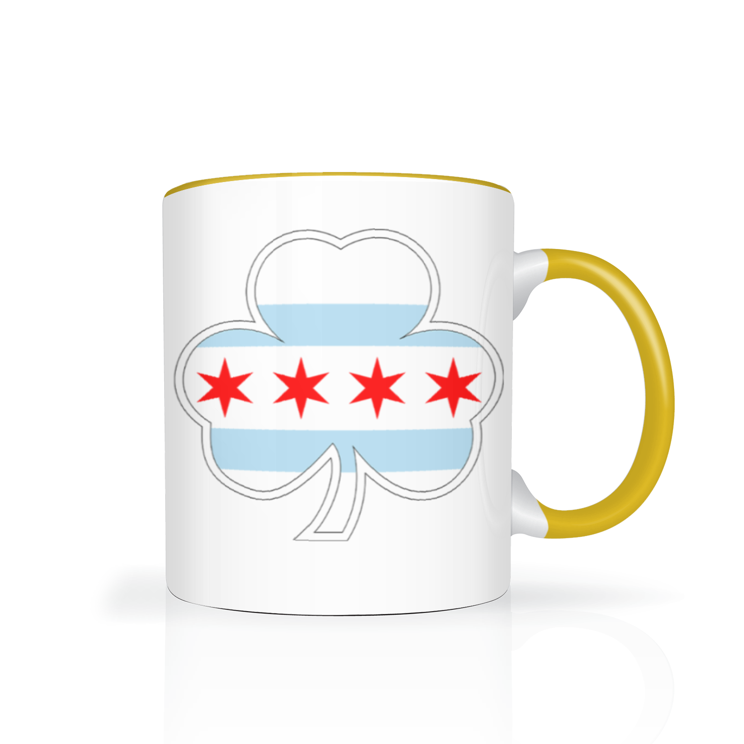 Chicago Flag Shamrock St. Patty's 11oz 2 Tone Mug
