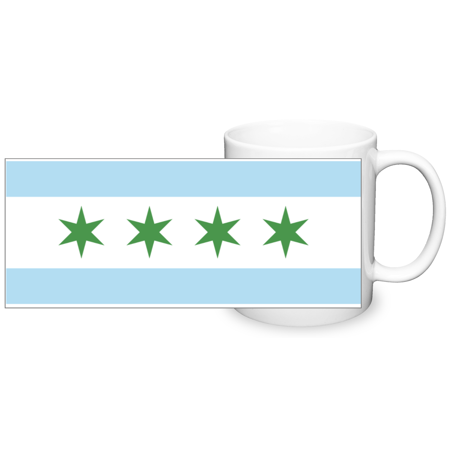 Chicago Flag St. Patty's 11oz 2 Tone Mug