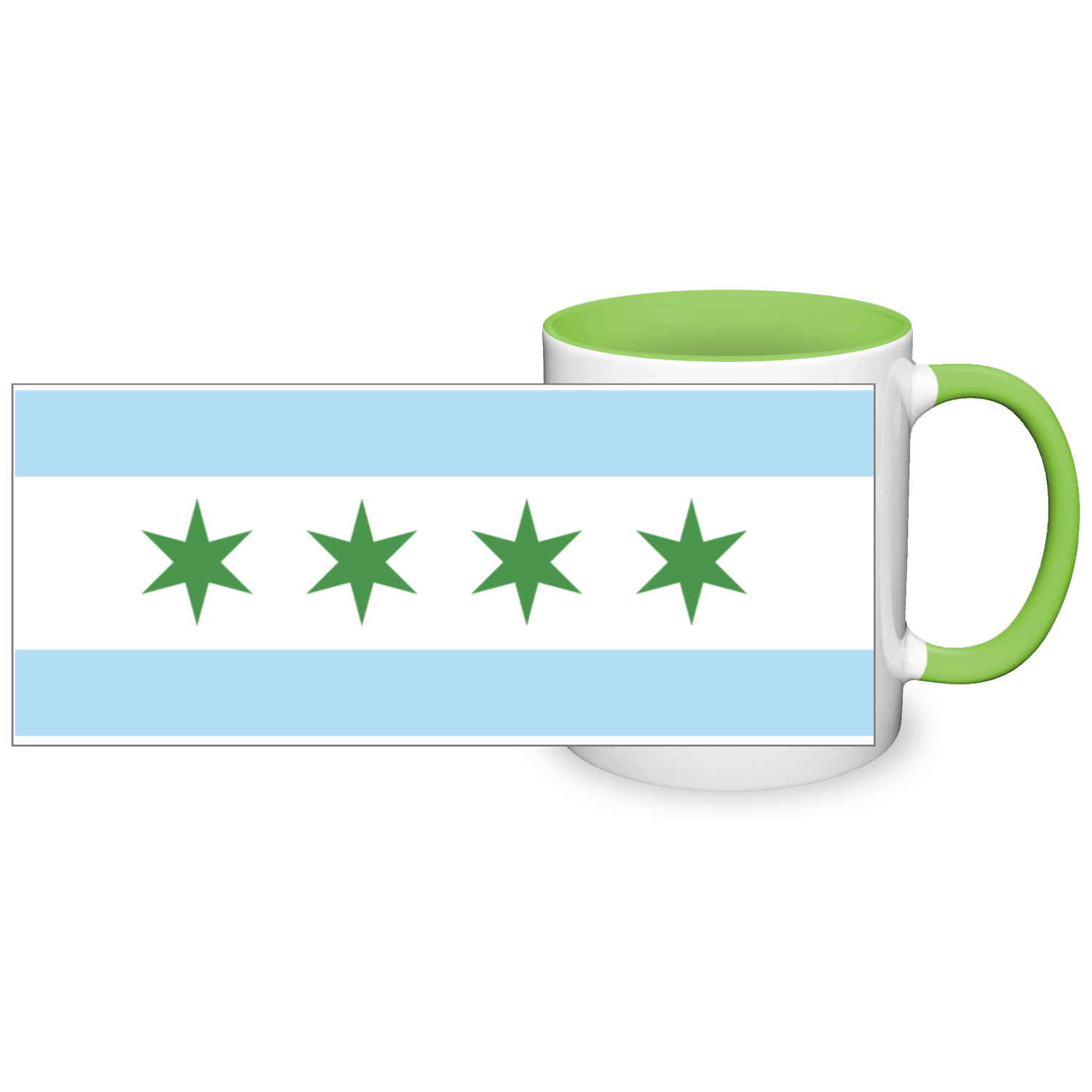 Chicago Flag St. Patty's 11oz 2 Tone Mug