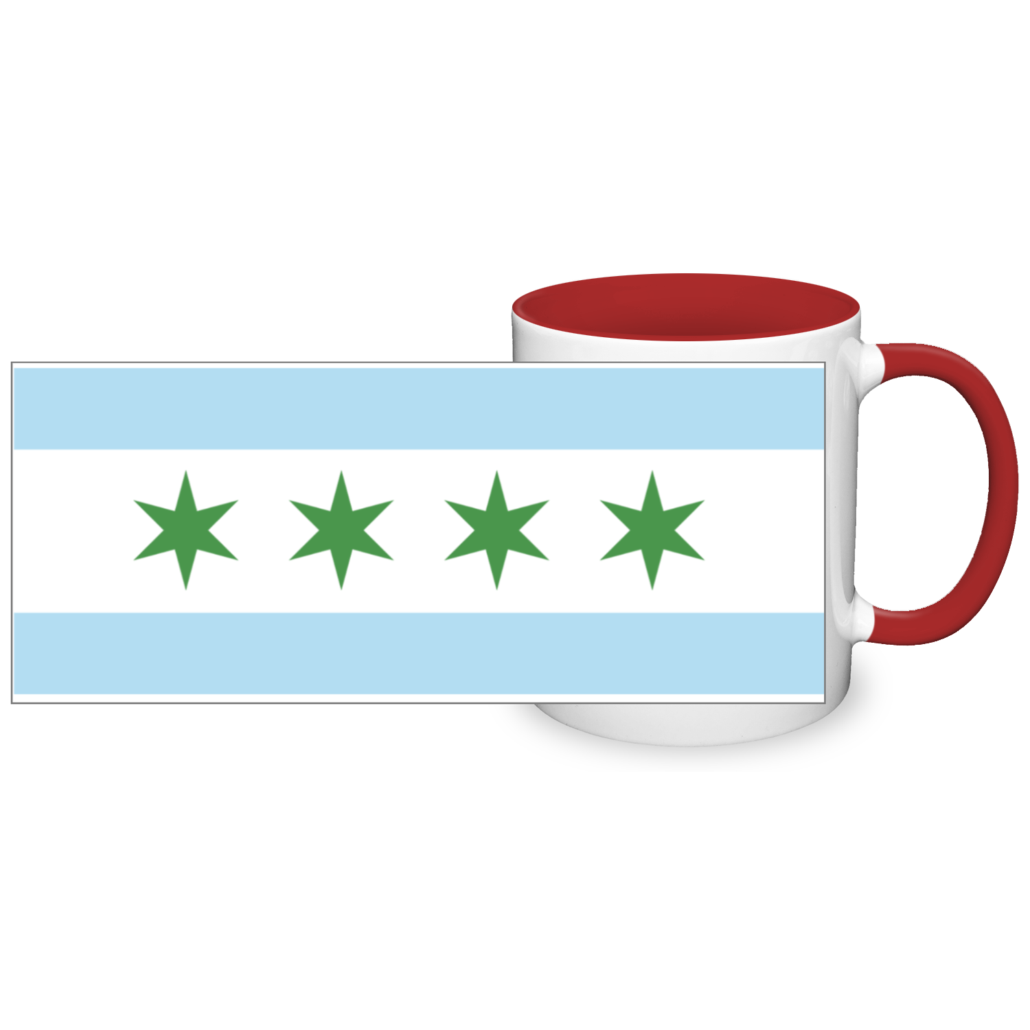 Chicago Flag St. Patty's 11oz 2 Tone Mug