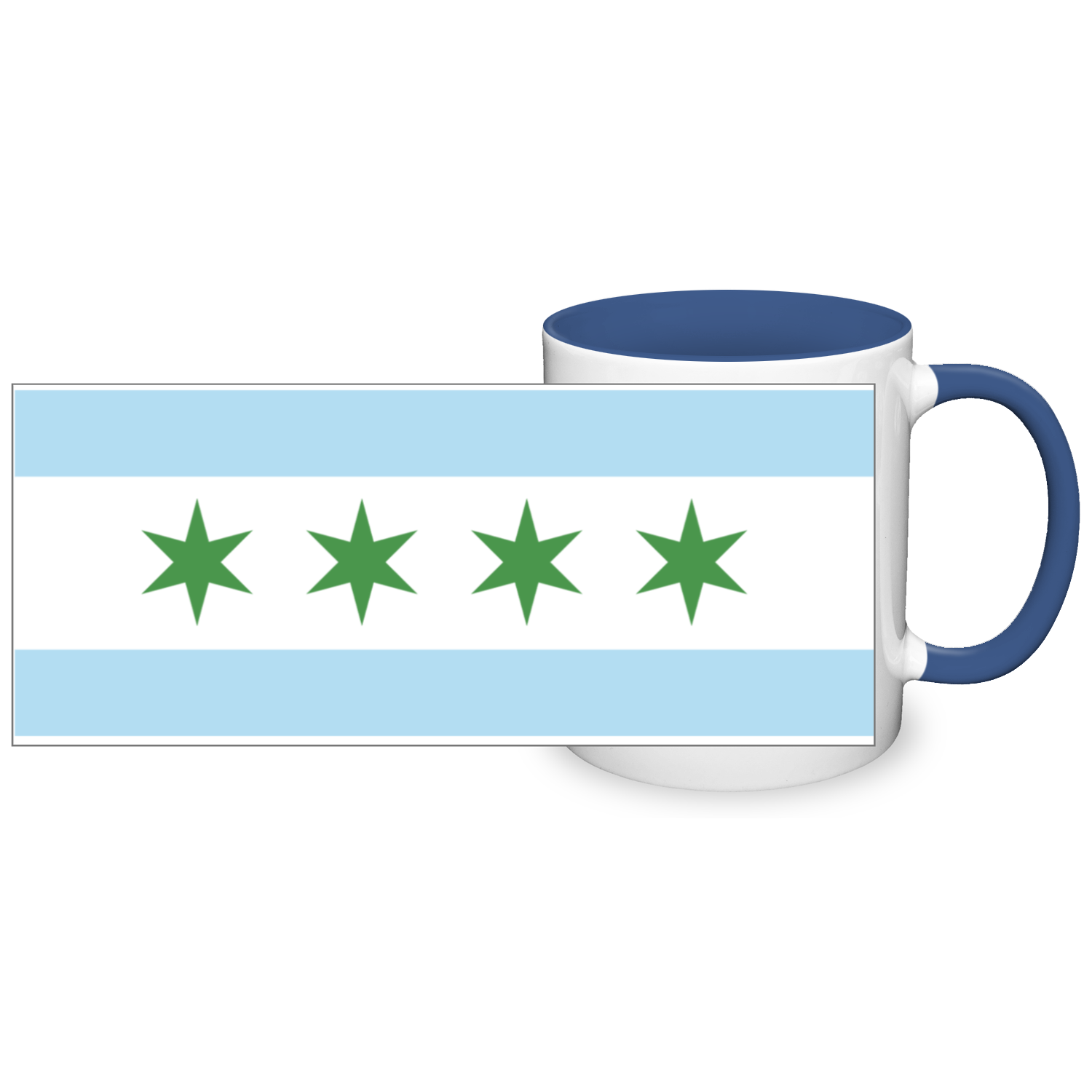 Chicago Flag St. Patty's 11oz 2 Tone Mug