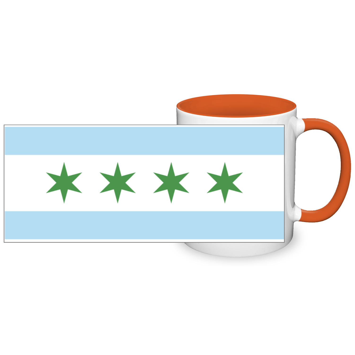 Chicago Flag St. Patty's 11oz 2 Tone Mug