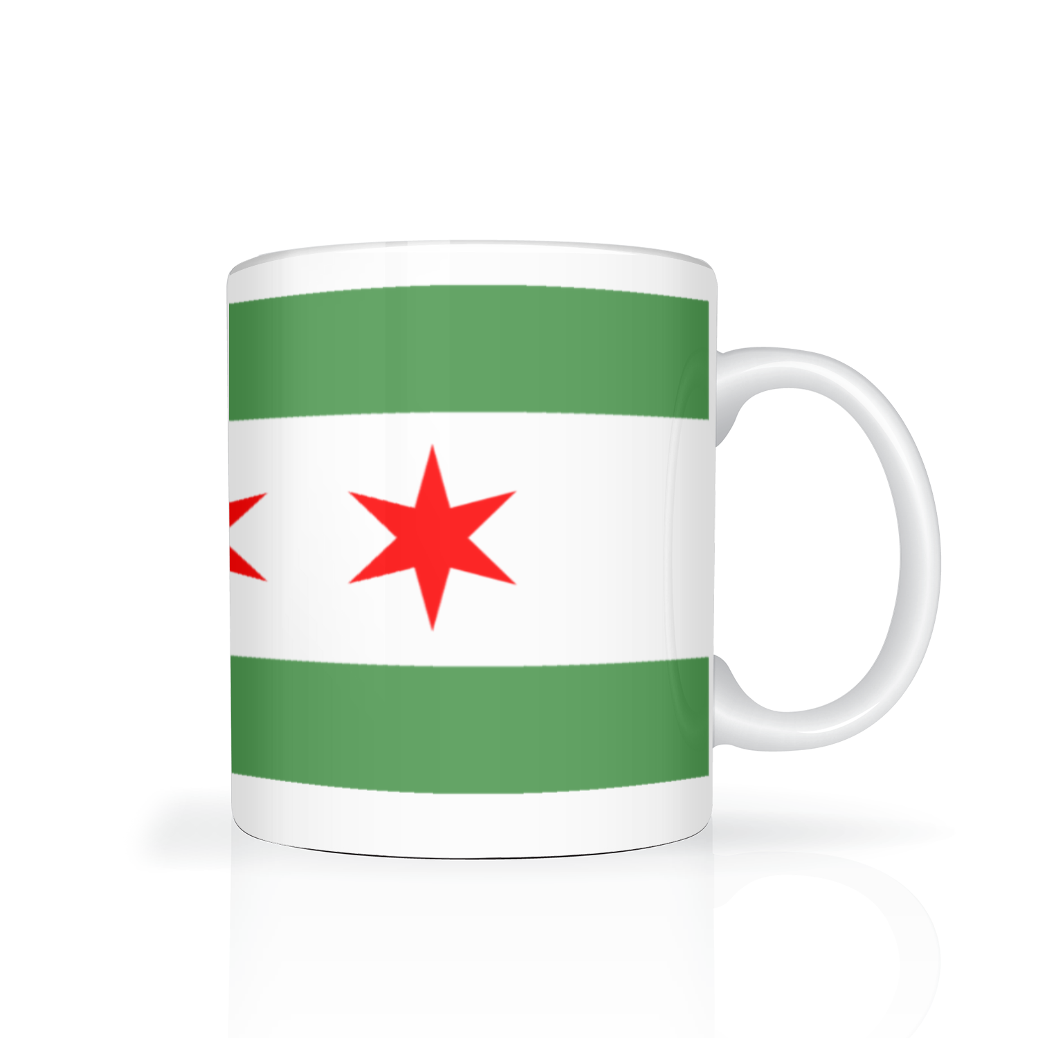 Chicago Flag Green River 11oz 2 Tone Mug