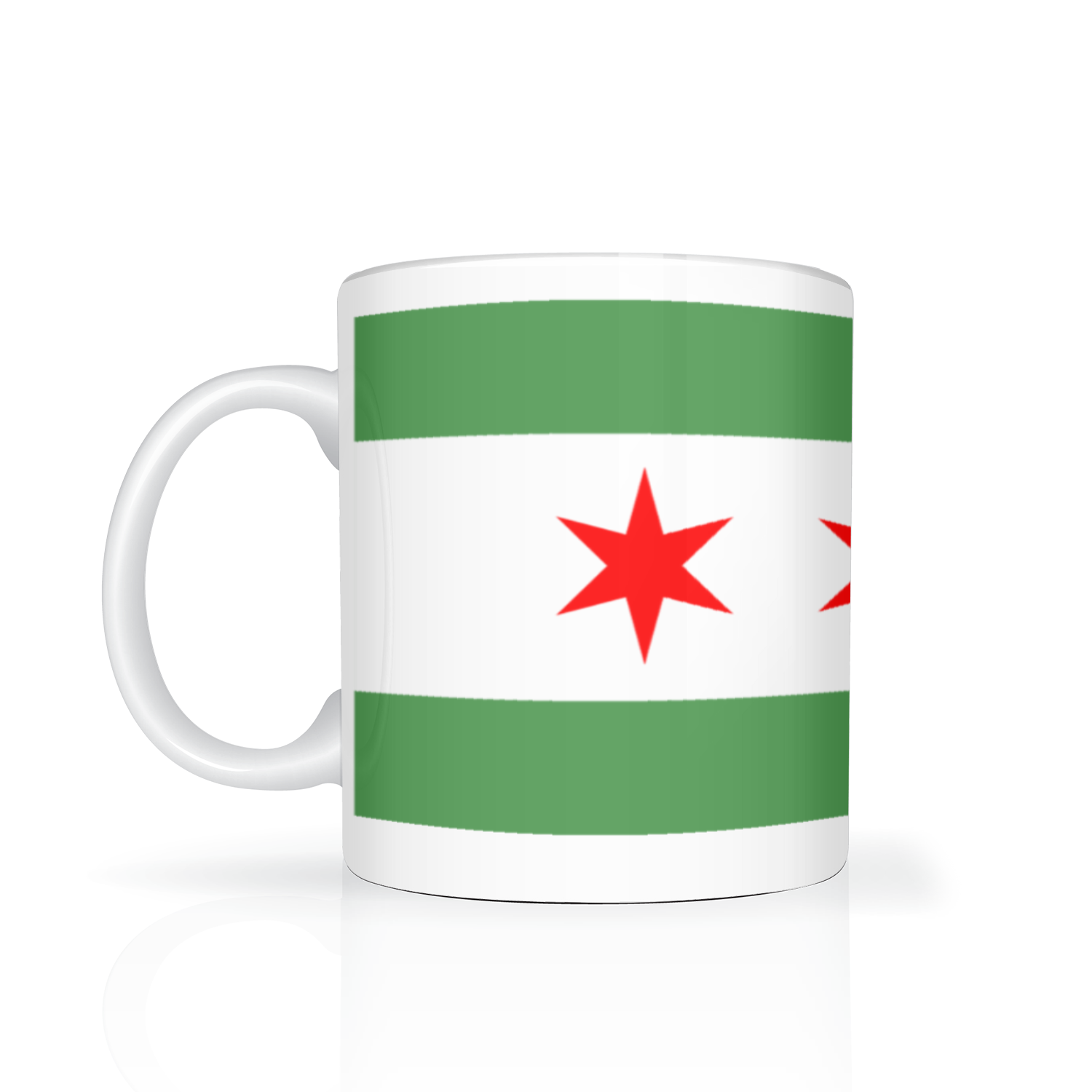 Chicago Flag Green River 11oz 2 Tone Mug