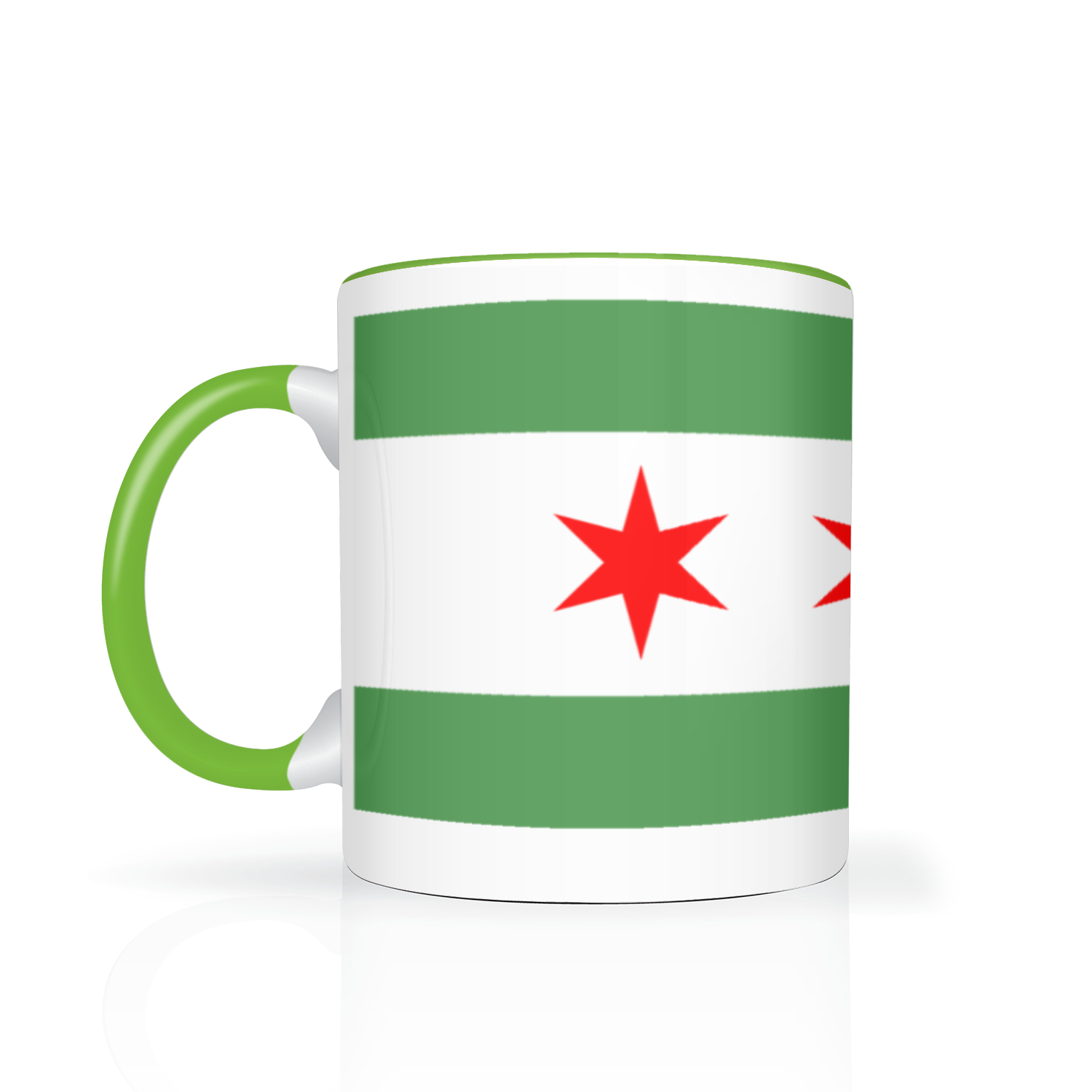 Chicago Flag Green River 11oz 2 Tone Mug