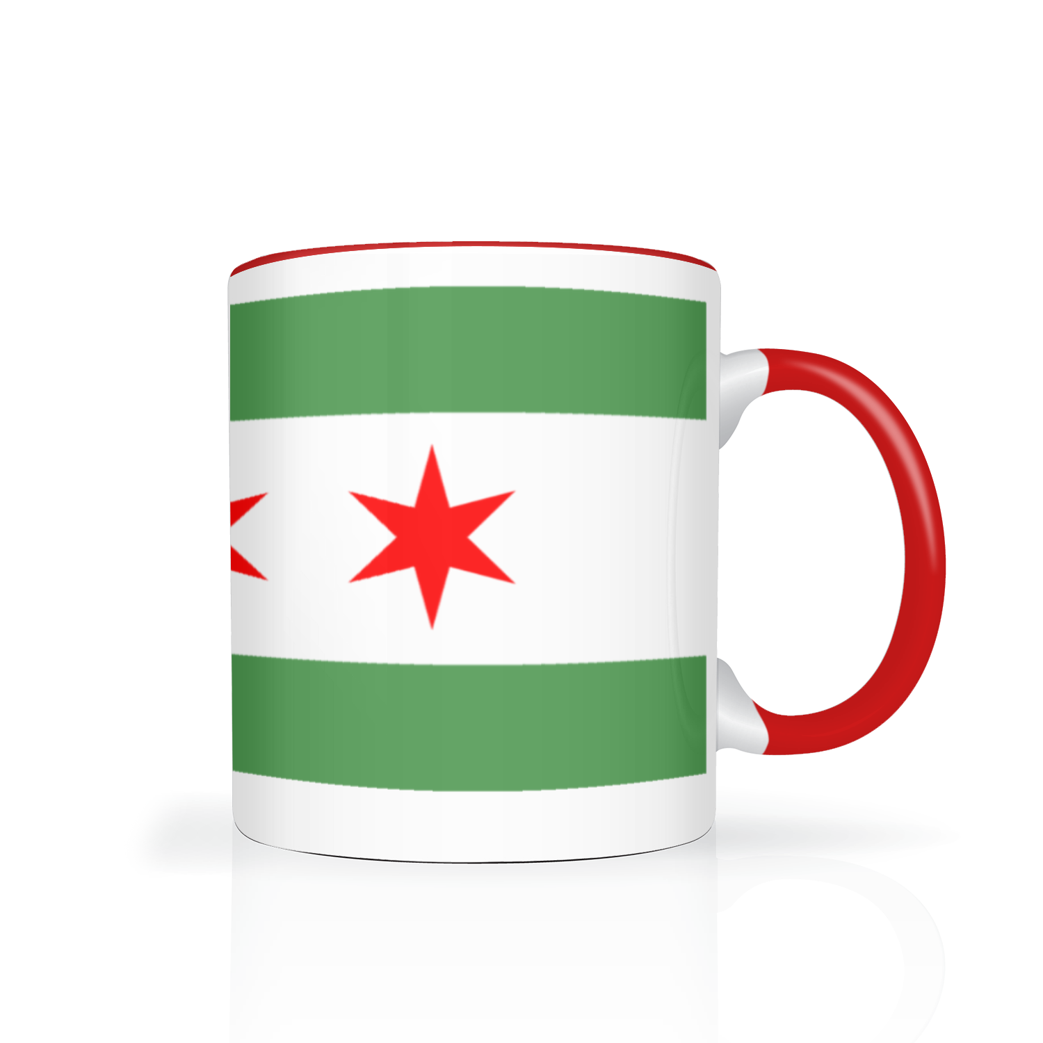 Chicago Flag Green River 11oz 2 Tone Mug