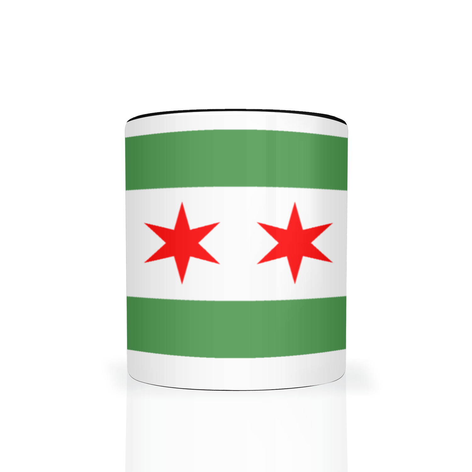 Chicago Flag Green River 11oz 2 Tone Mug