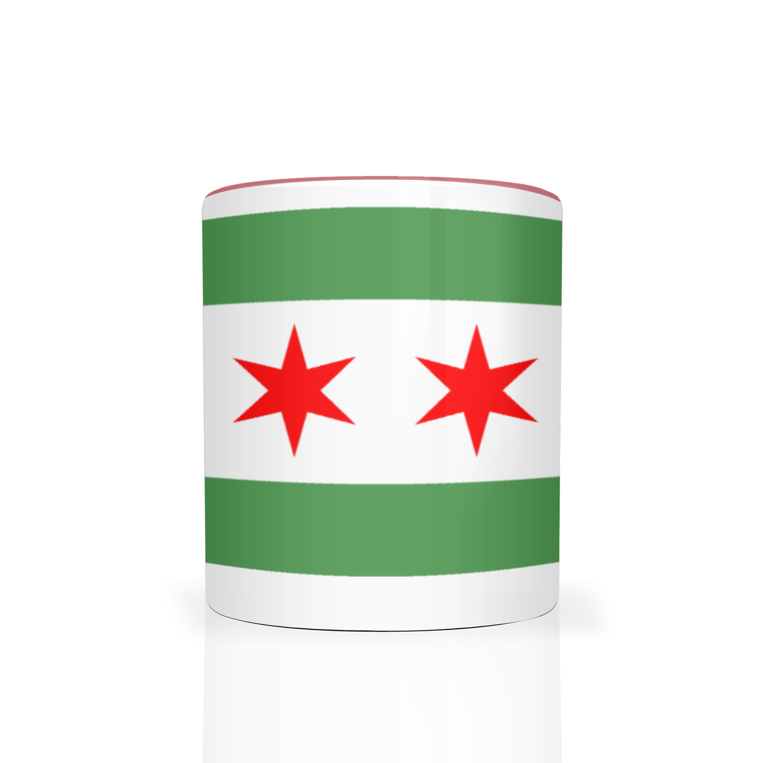 Chicago Flag Green River 11oz 2 Tone Mug