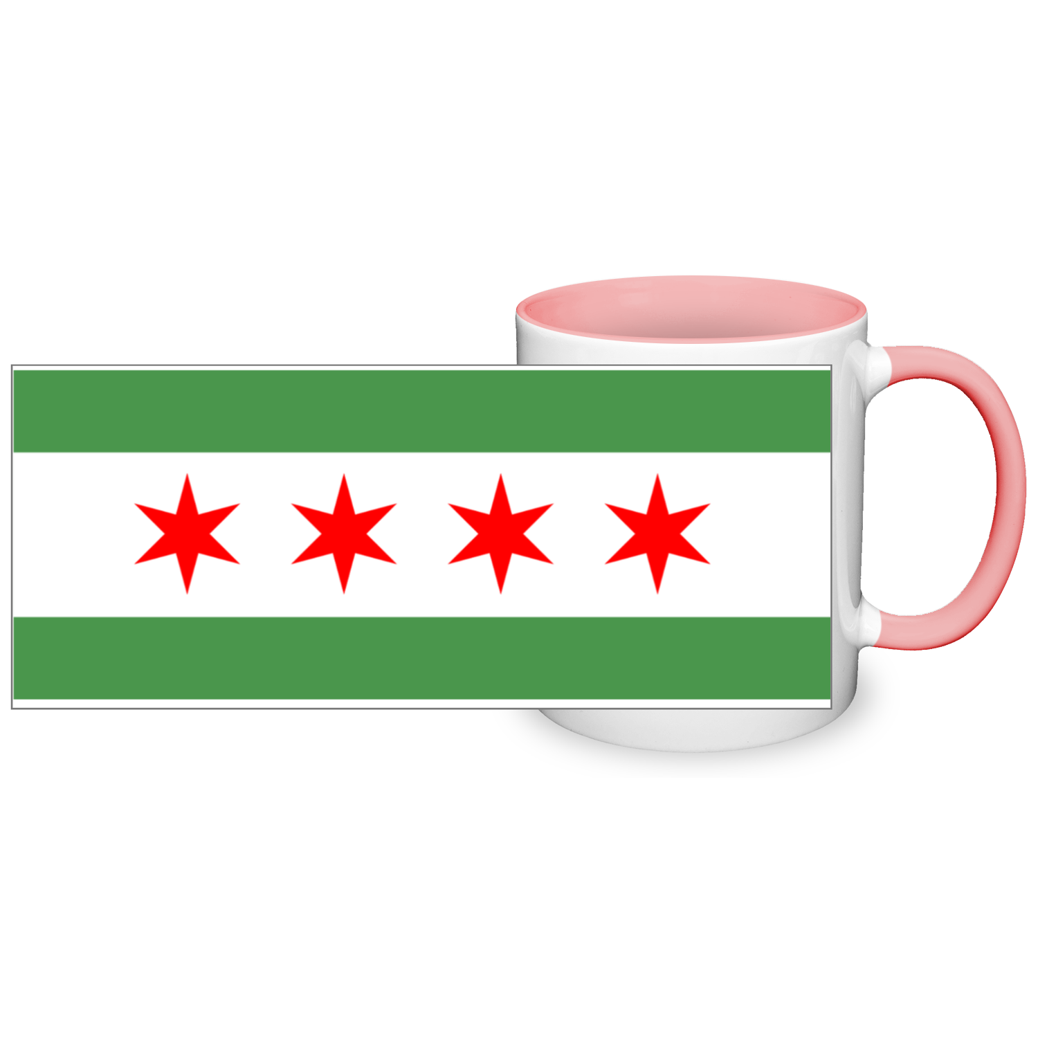 Chicago Flag Green River 11oz 2 Tone Mug