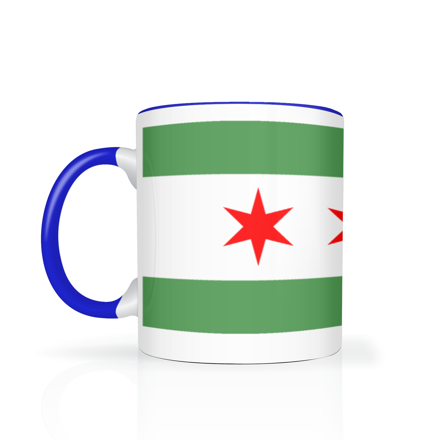 Chicago Flag Green River 11oz 2 Tone Mug