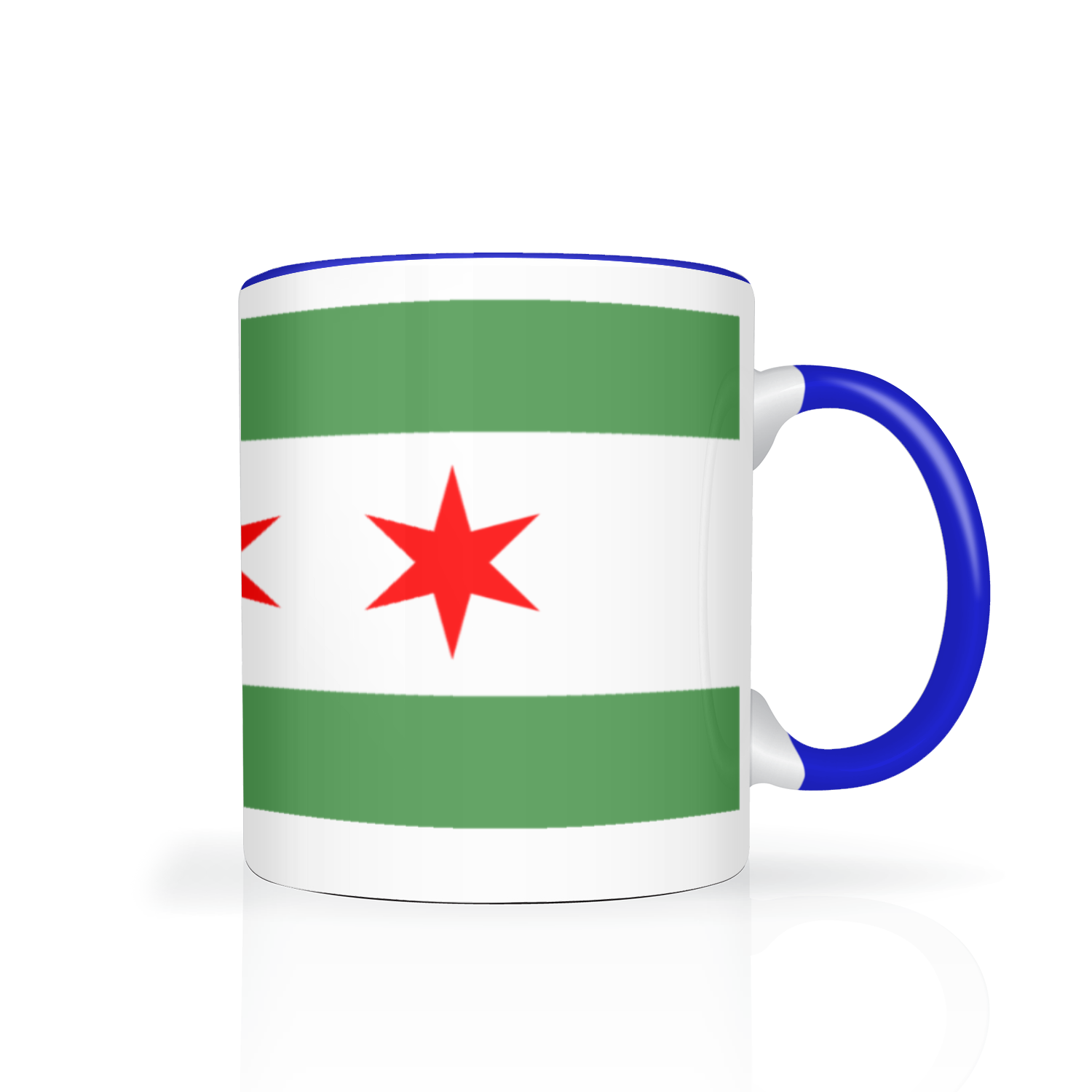 Chicago Flag Green River 11oz 2 Tone Mug