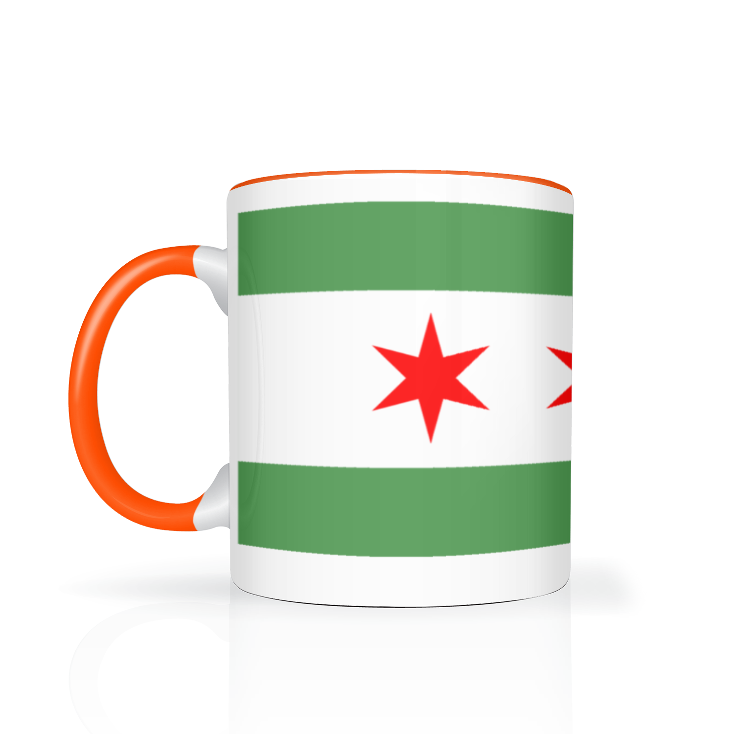Chicago Flag Green River 11oz 2 Tone Mug