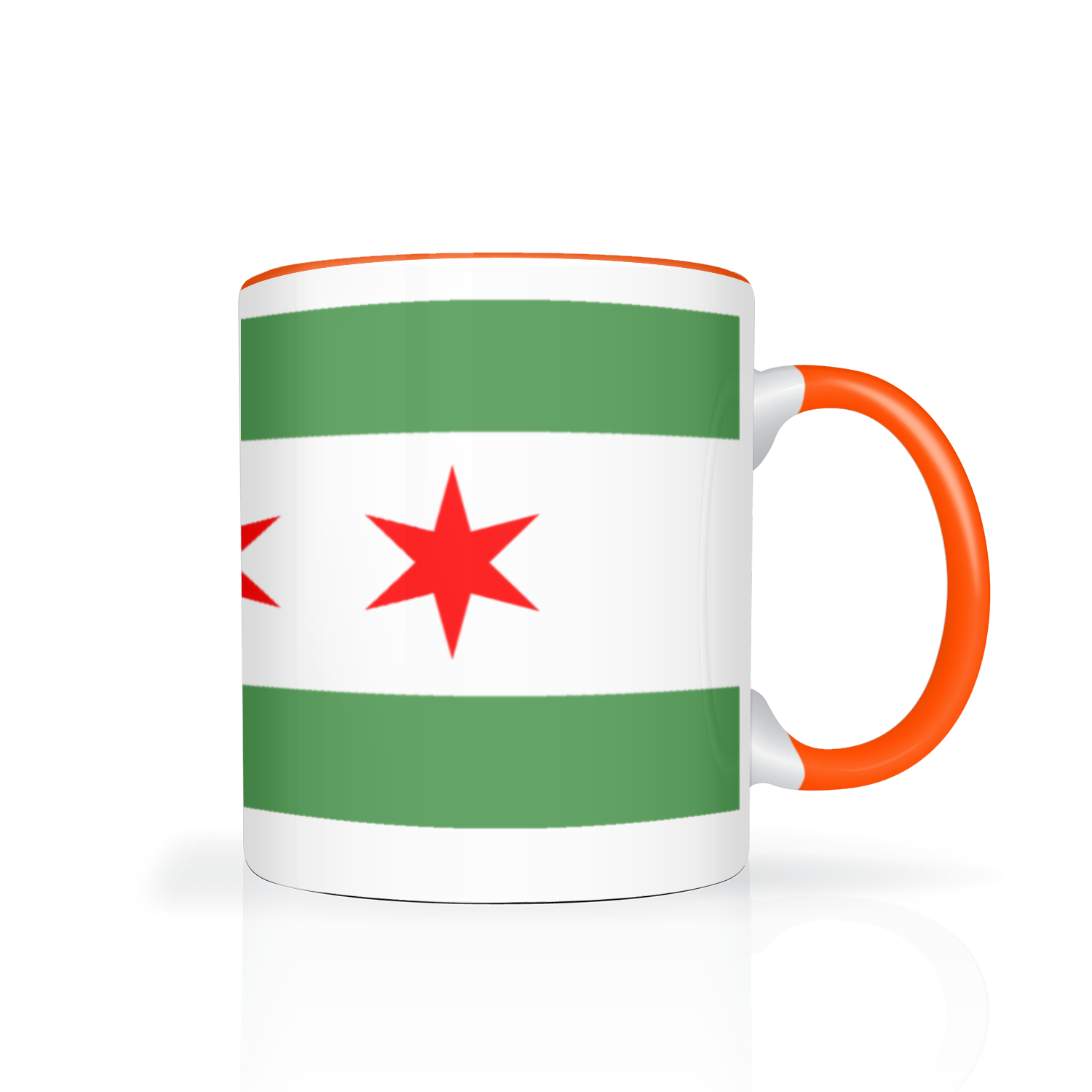 Chicago Flag Green River 11oz 2 Tone Mug