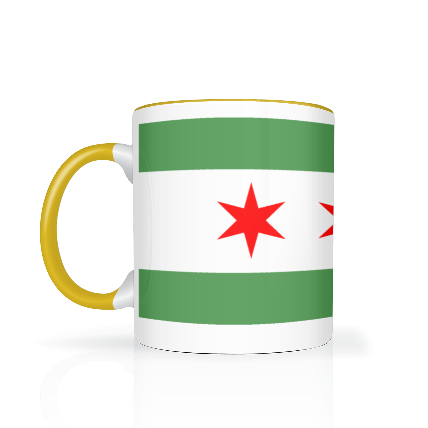 Chicago Flag Green River 11oz 2 Tone Mug
