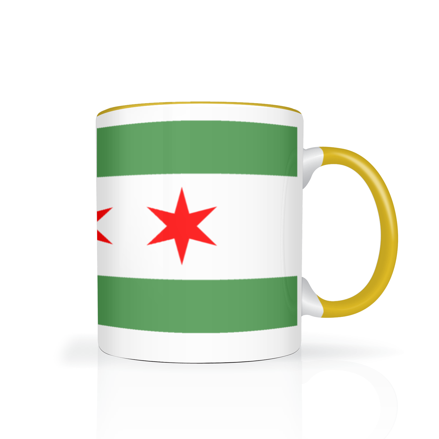 Chicago Flag Green River 11oz 2 Tone Mug