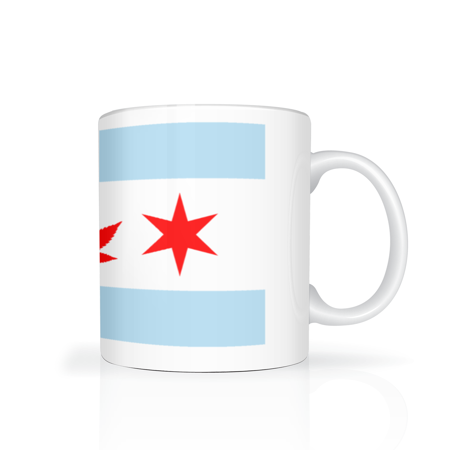 Chicago Flag Single Pot Leaf 11oz 2 Tone Mug