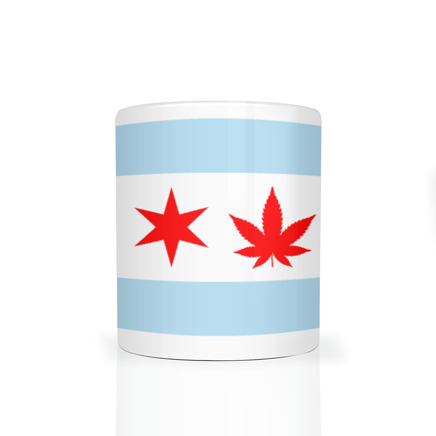 Chicago Flag Single Pot Leaf 11oz 2 Tone Mug