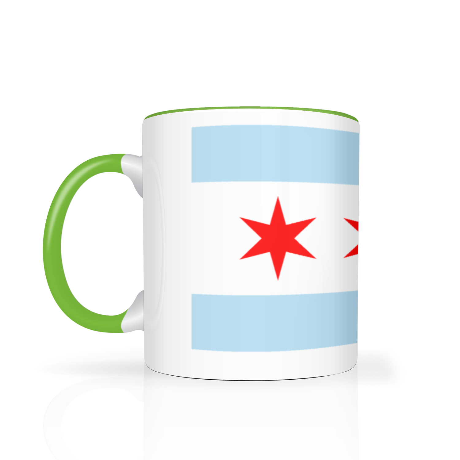 Chicago Flag Single Pot Leaf 11oz 2 Tone Mug