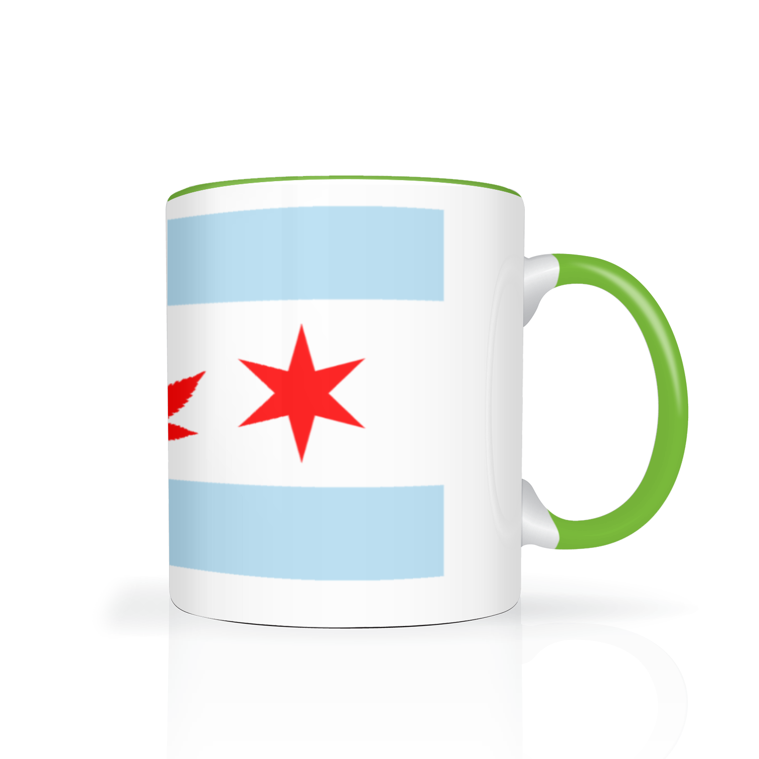 Chicago Flag Single Pot Leaf 11oz 2 Tone Mug