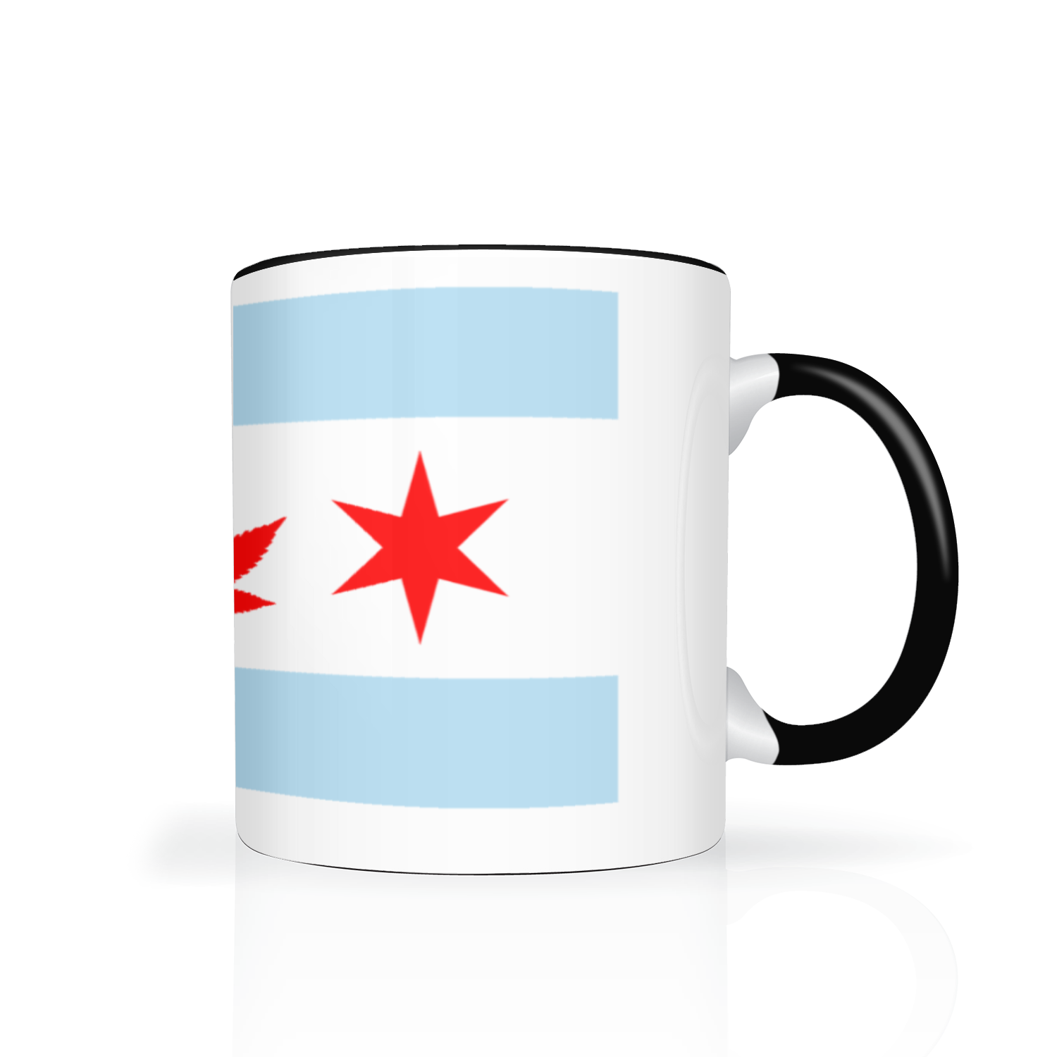 Chicago Flag Single Pot Leaf 11oz 2 Tone Mug