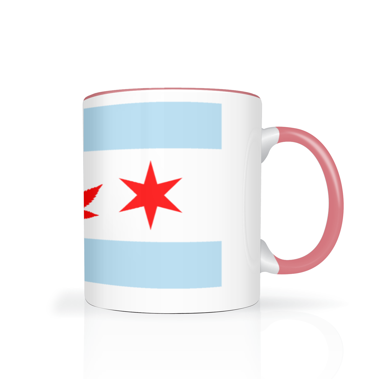 Chicago Flag Single Pot Leaf 11oz 2 Tone Mug