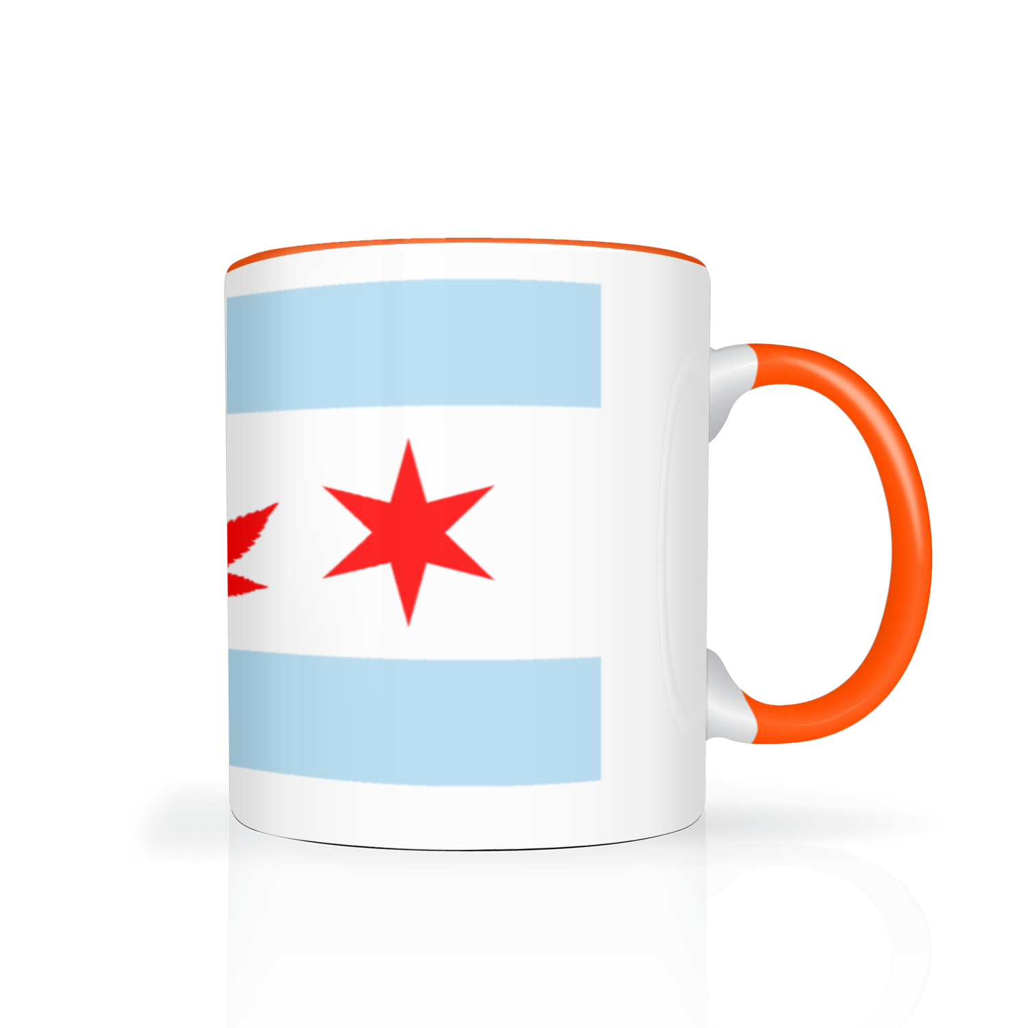 Chicago Flag Single Pot Leaf 11oz 2 Tone Mug