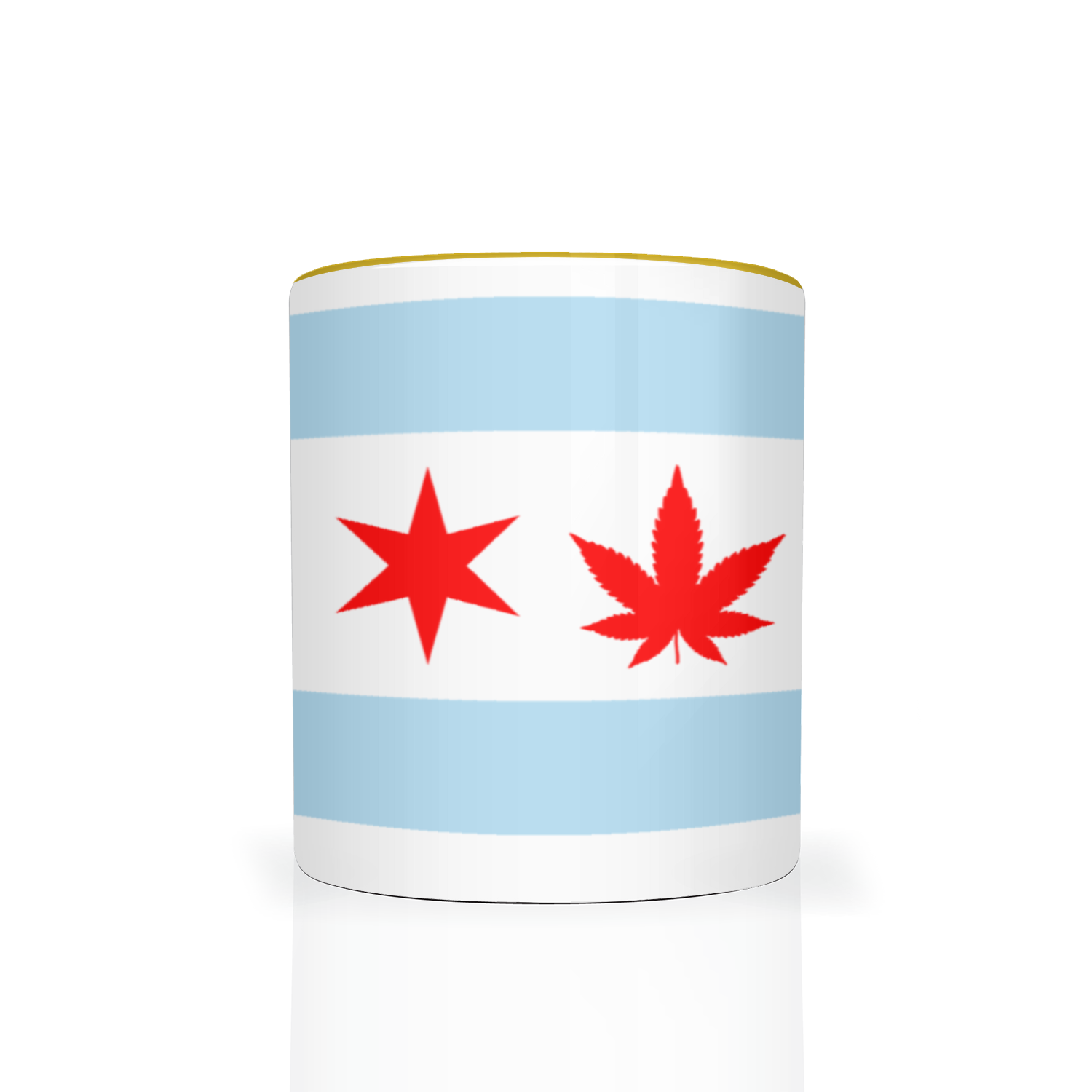 Chicago Flag Single Pot Leaf 11oz 2 Tone Mug