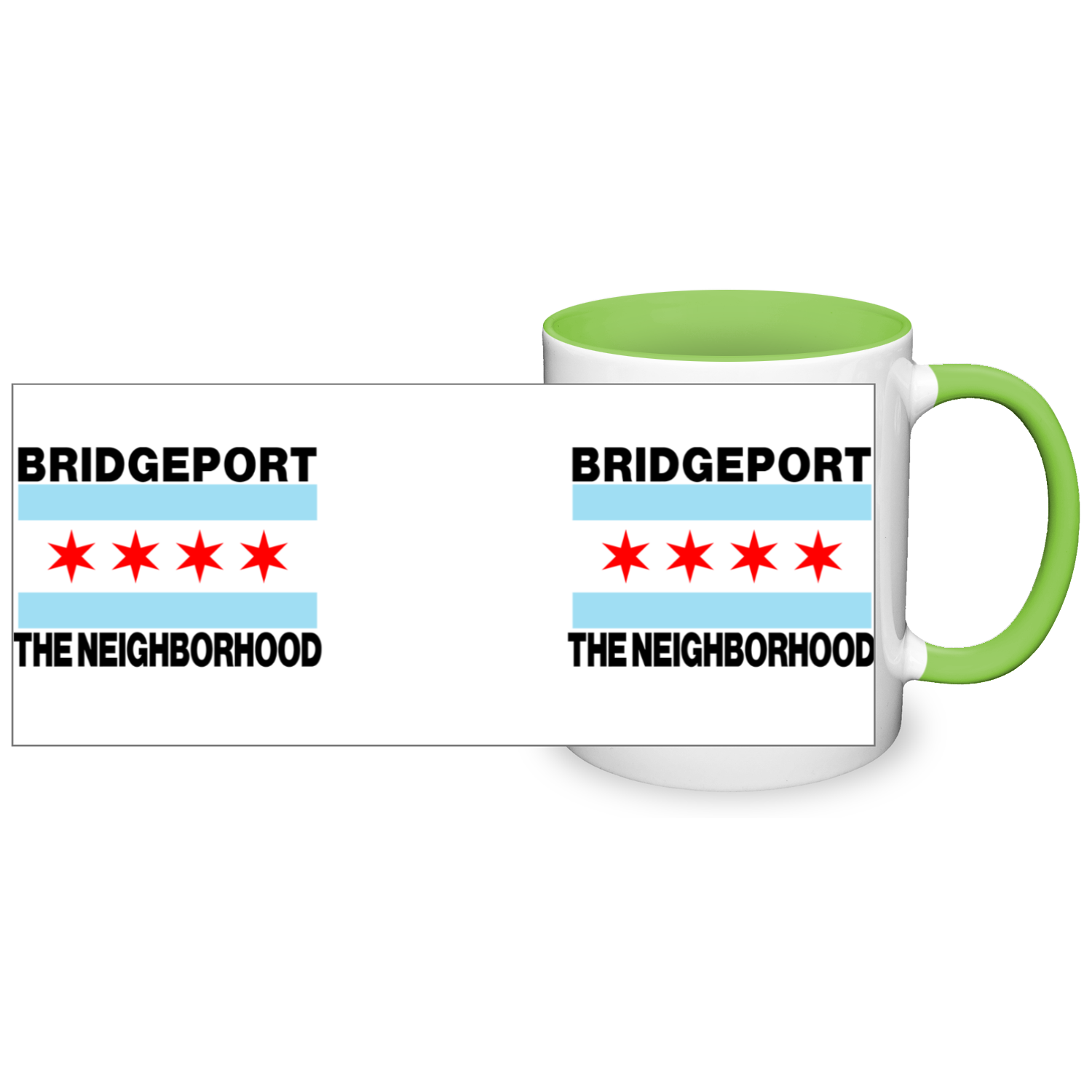 Chicago Flag Bridgeport 11oz 2 Tone Mug