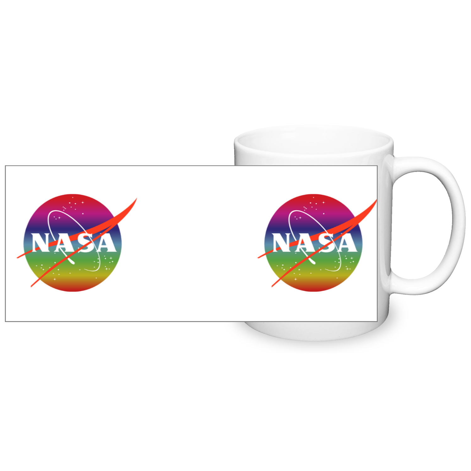 NASA Rainbow Logo 11oz 2 Tone Mug