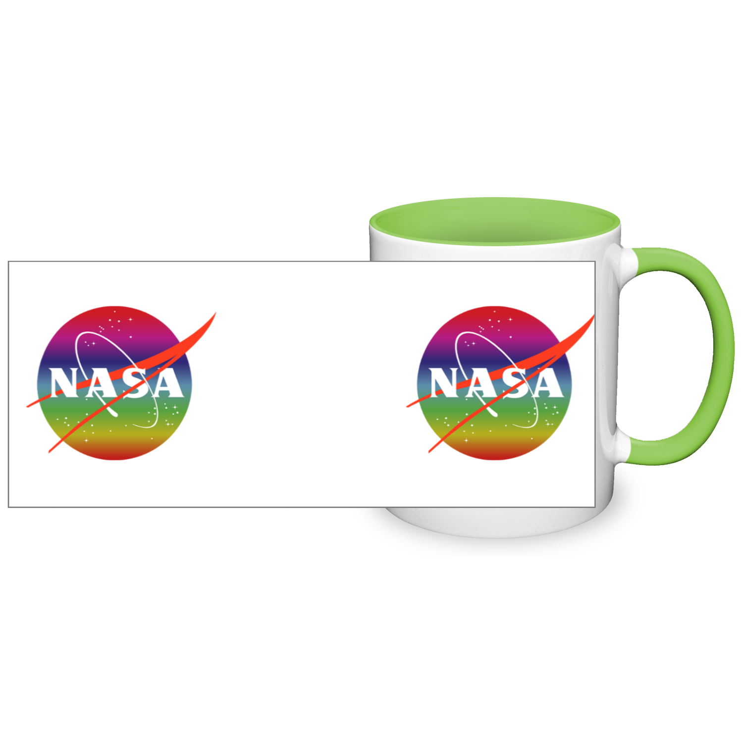 NASA Rainbow Logo 11oz 2 Tone Mug